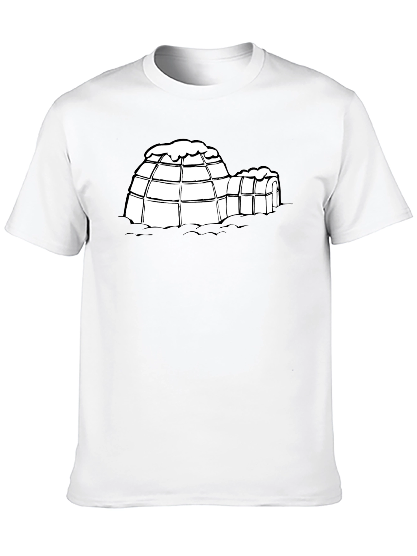 Black Igloo Graphic Tee - Black Cotton T-Shirt view 10