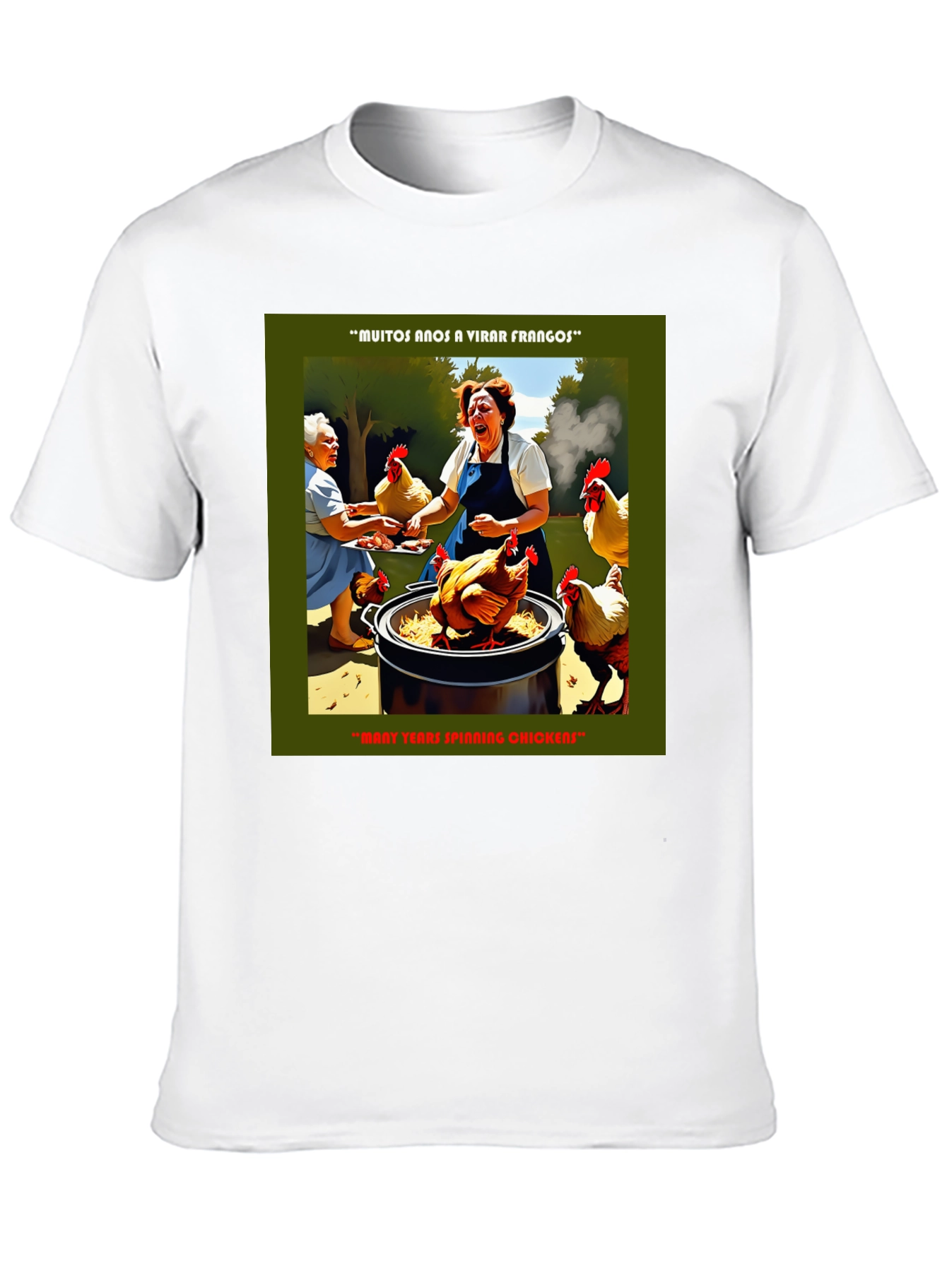 Black Funny Chicken T-Shirt - Many Years Spinning Chickens view 10