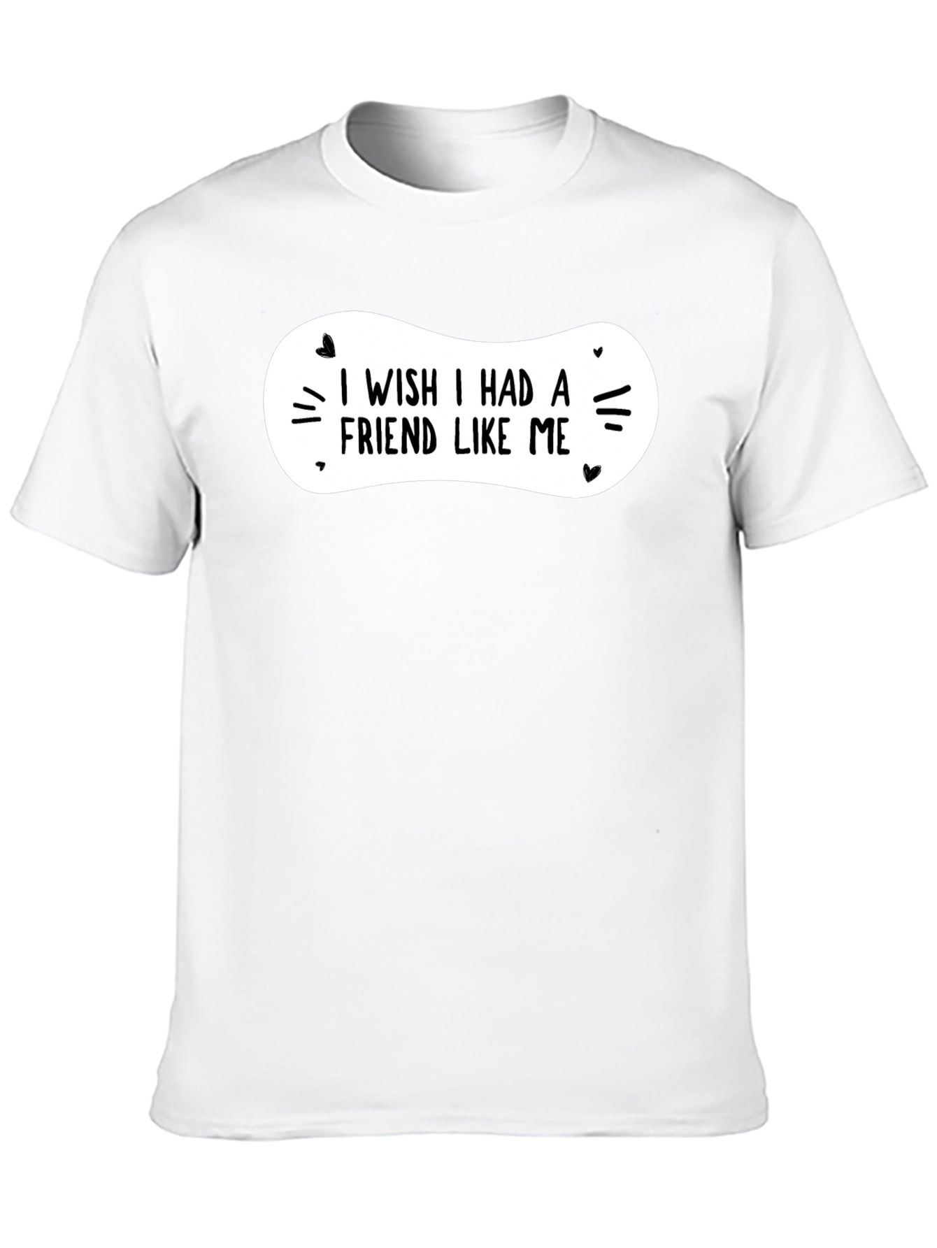 Black I Wish I Had a Friend Like Me Black Graphic Tee view 10