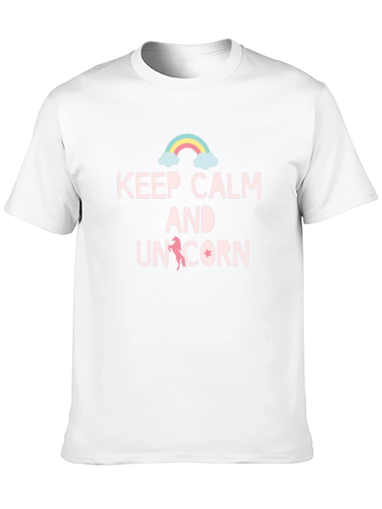 Black Keep Calm & Unicorn Black T-Shirt view 10