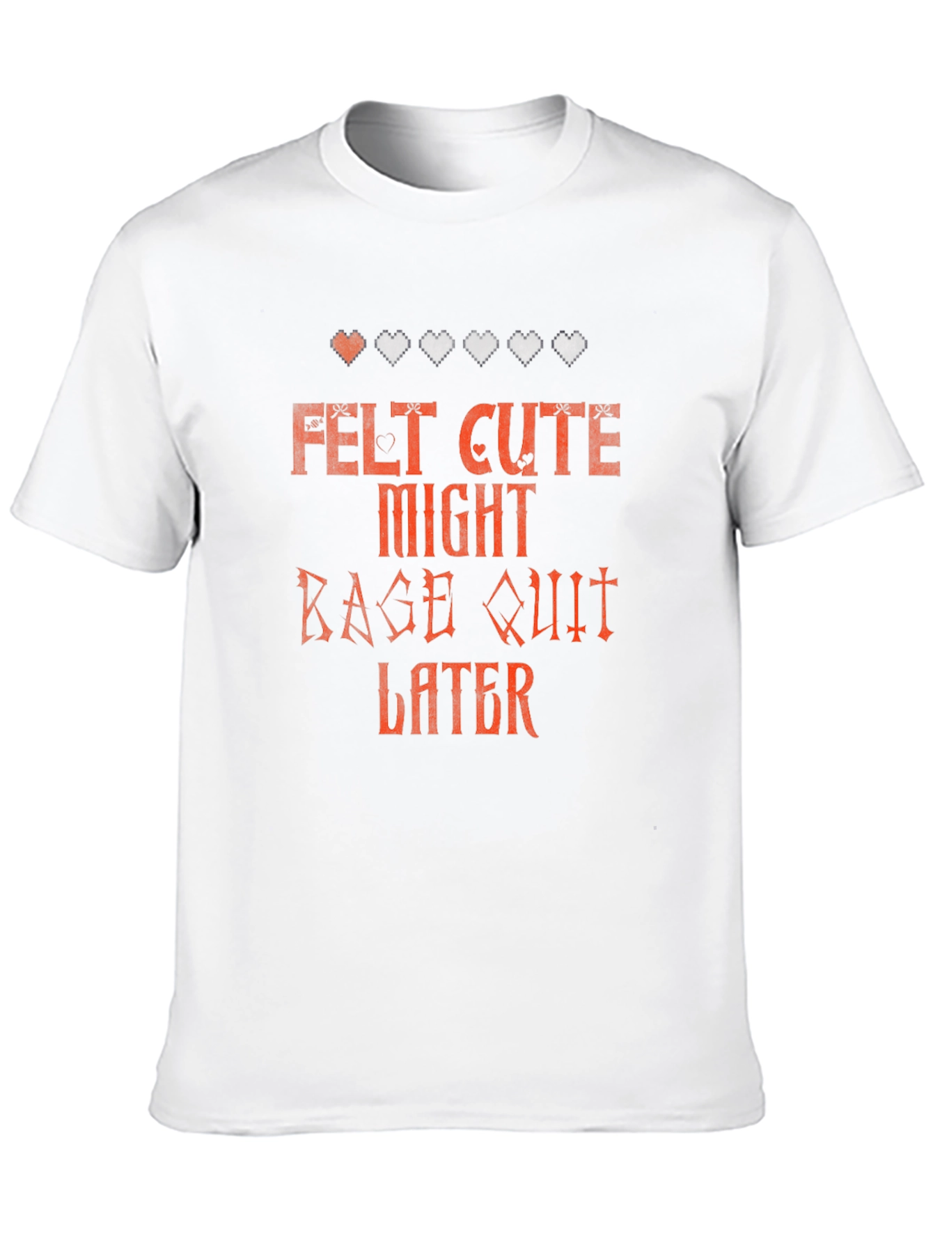 Black Felt Cute Rage Quit T-Shirt view 10