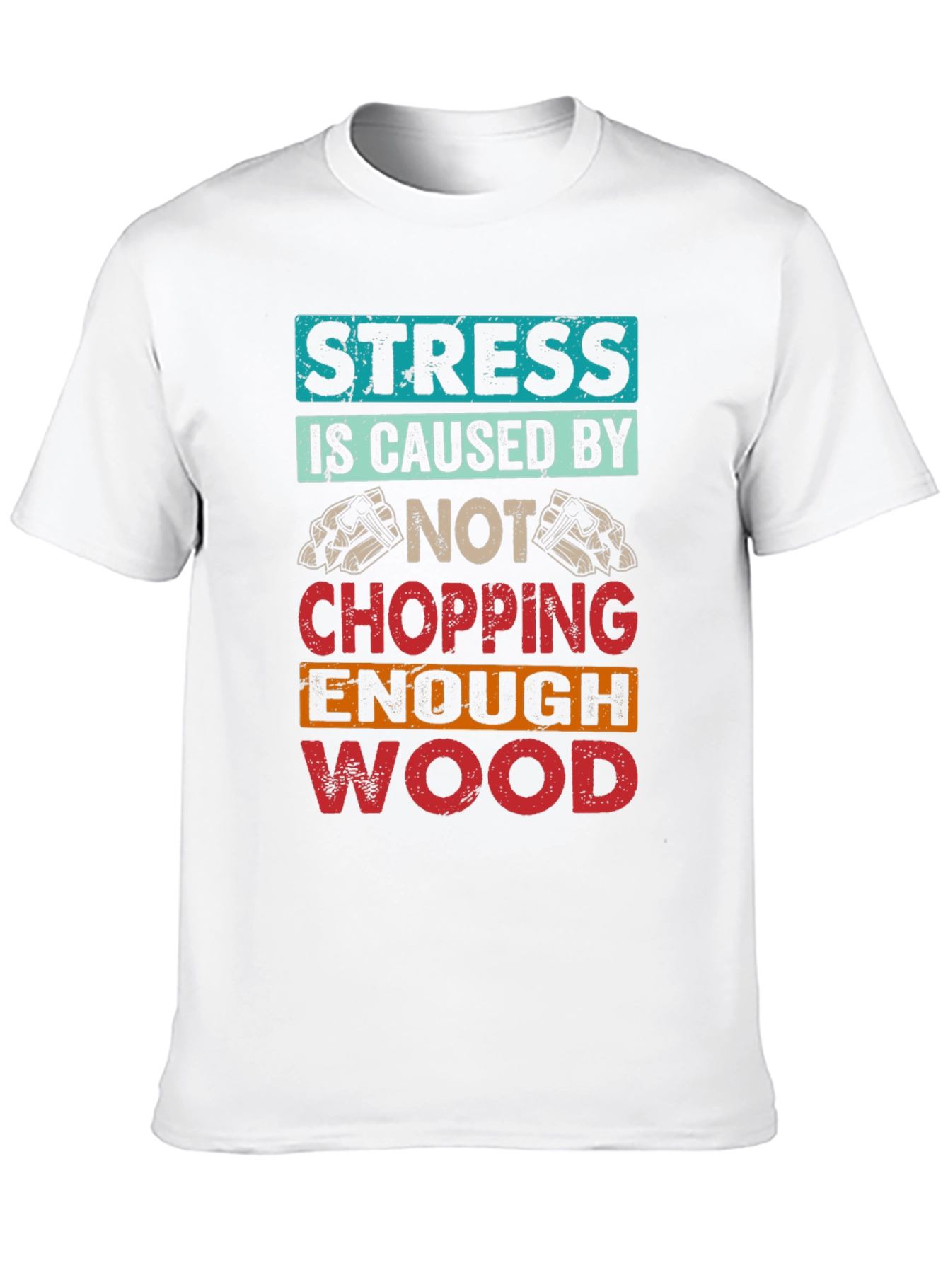 Black Stress Wood Chopping T-Shirt view 10