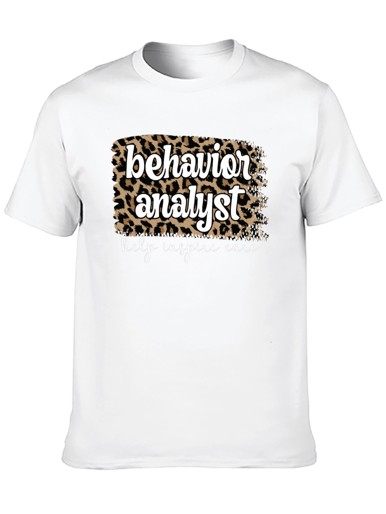 Black Behavior Analyst Leopard Print Graphic Tee view 10