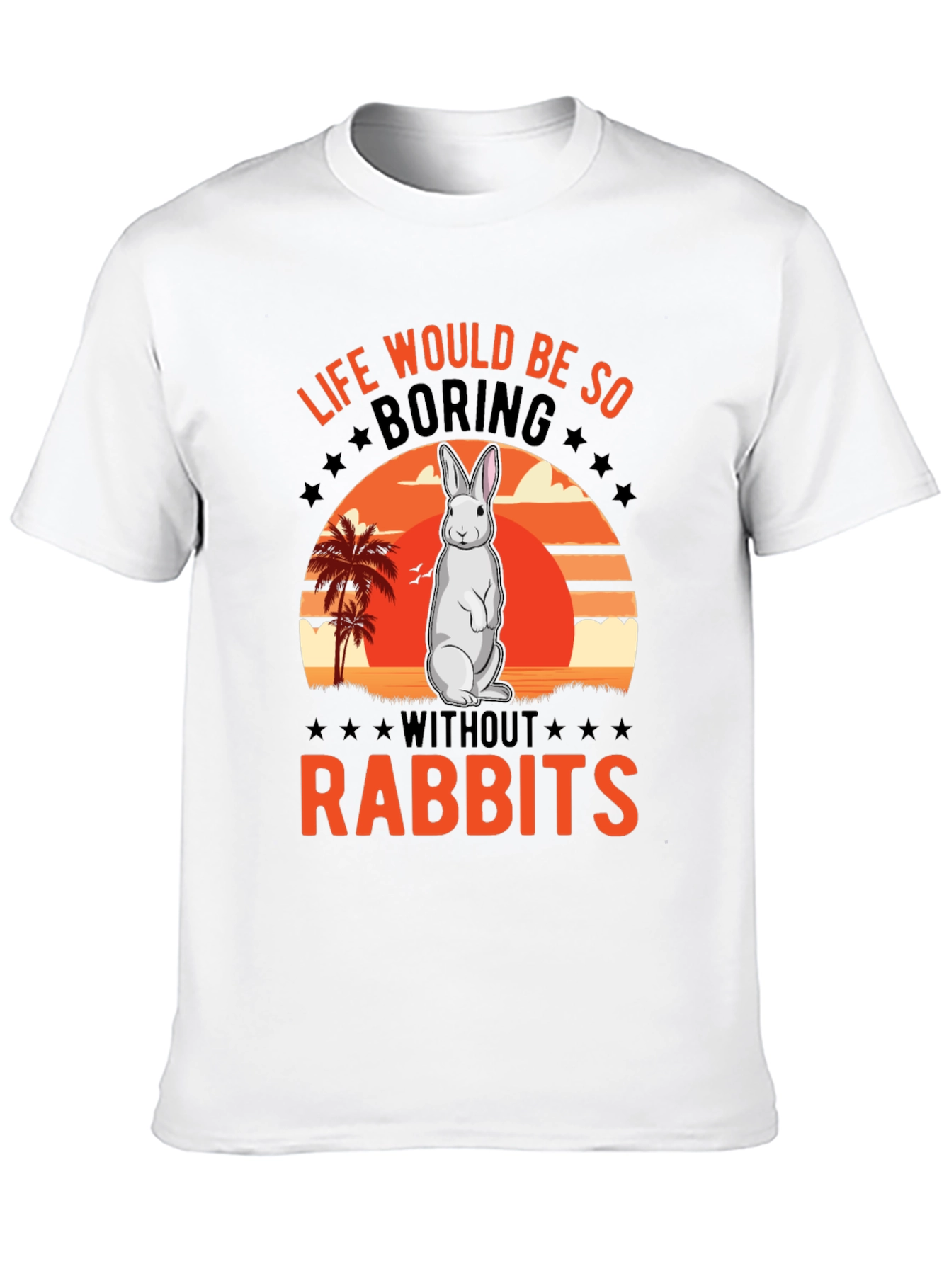 Black Rabbit Lover T-Shirt - Life Would Be So Boring view 10