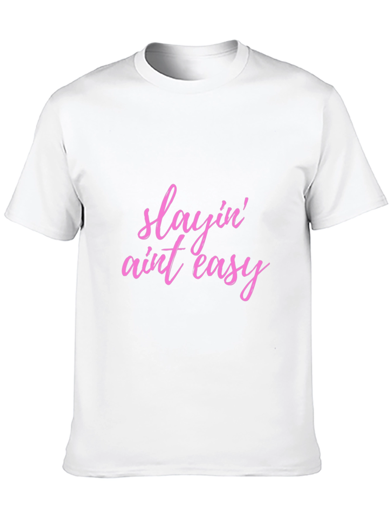 Black Slayin' Ain't Easy Black T-Shirt view 10