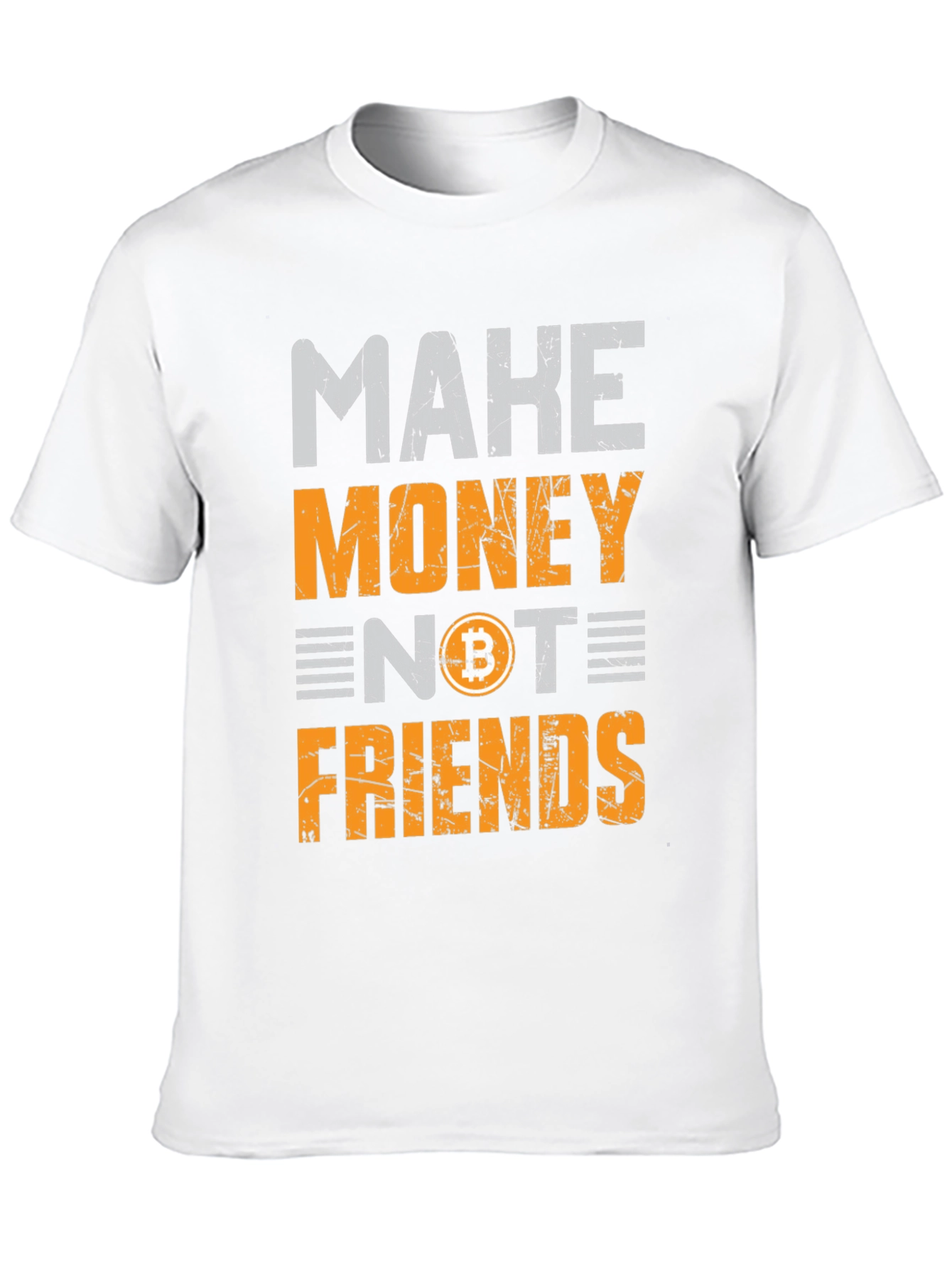 Black Make Money Not Friends Bitcoin Black T-Shirt view 10