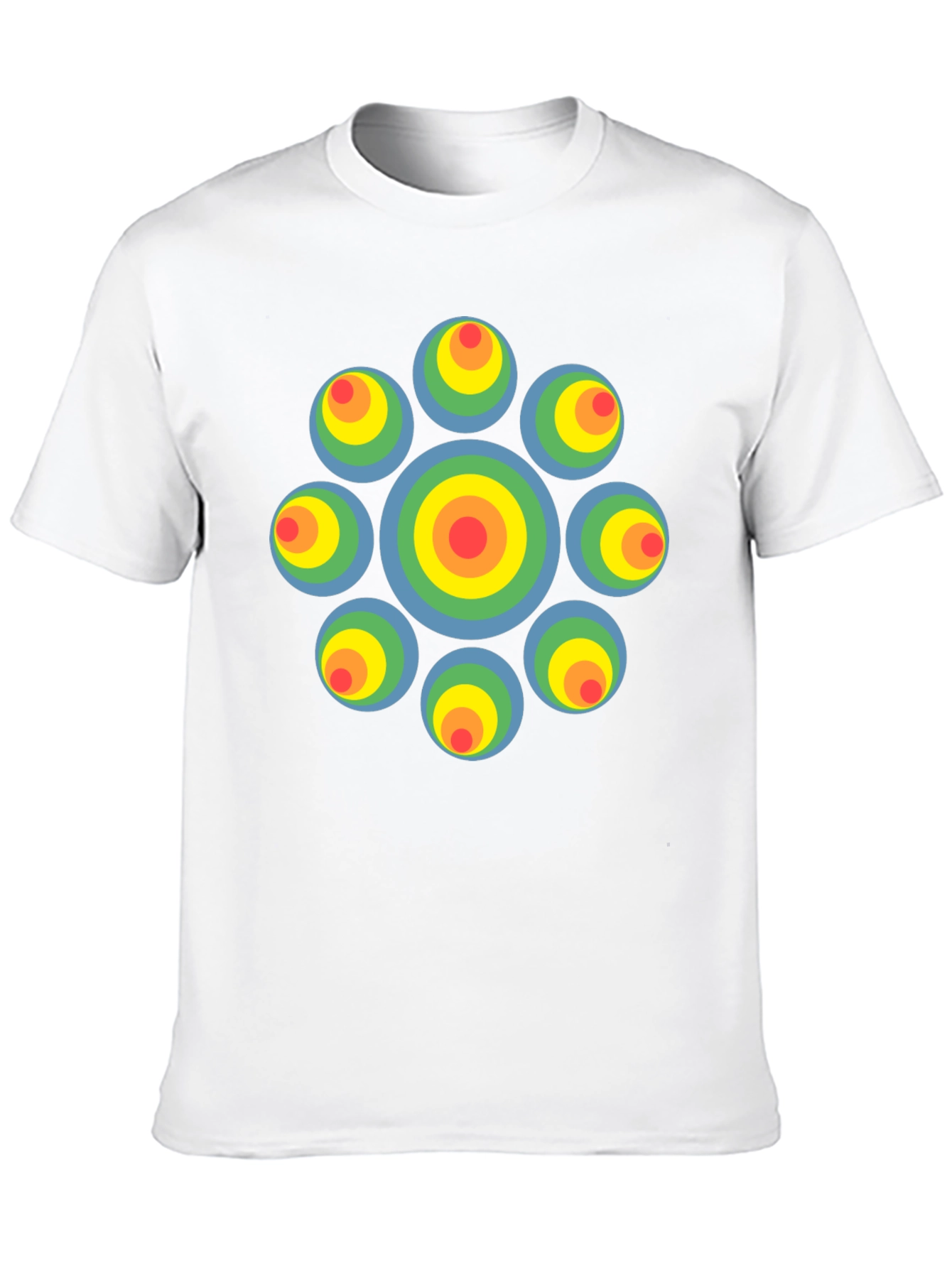 Black Retro Circle Graphic Black T-Shirt - Unique Design view 10