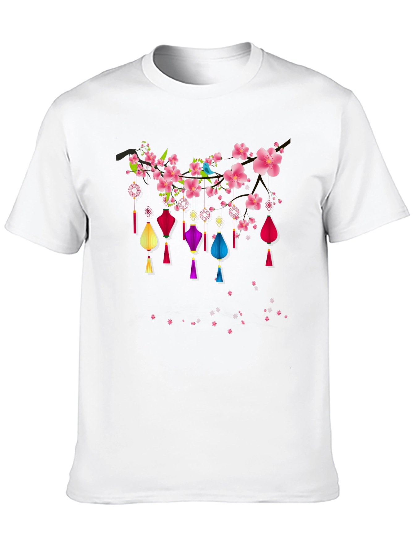 Black Floral Lantern Graphic Tee - Black view 10