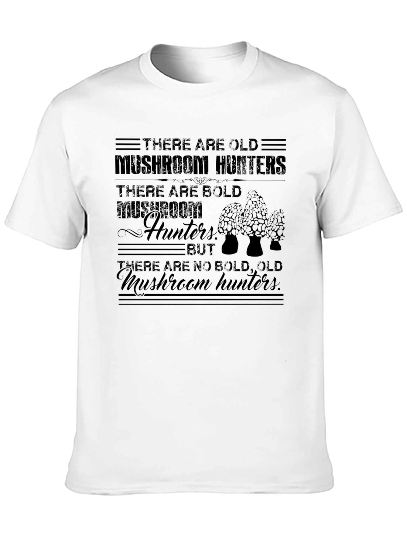 Black Mushroom Hunters T-Shirt - Old & Bold Joke Tee view 10