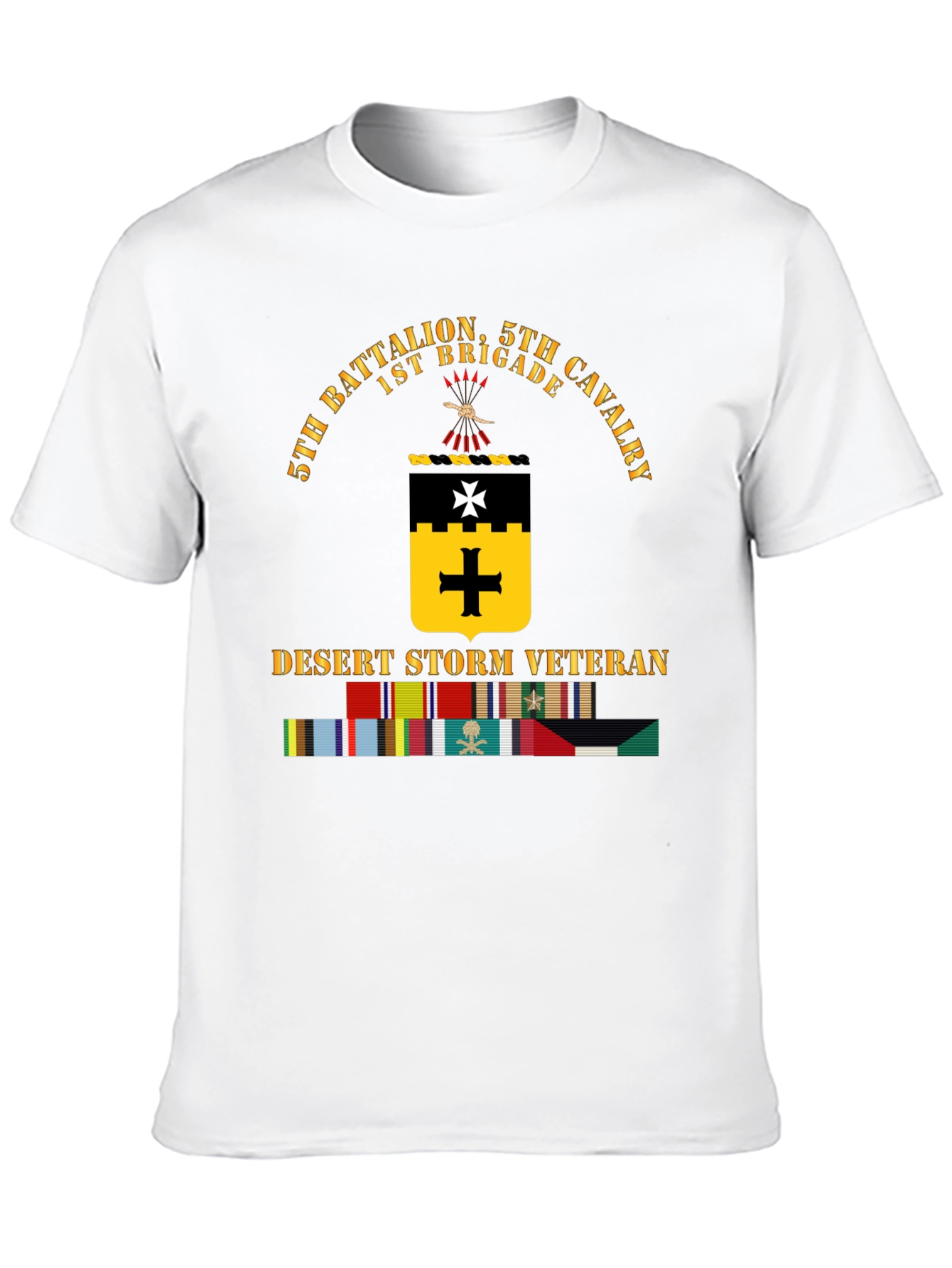 Black 5th Battalion Desert Storm Veteran T-Shirt view 10