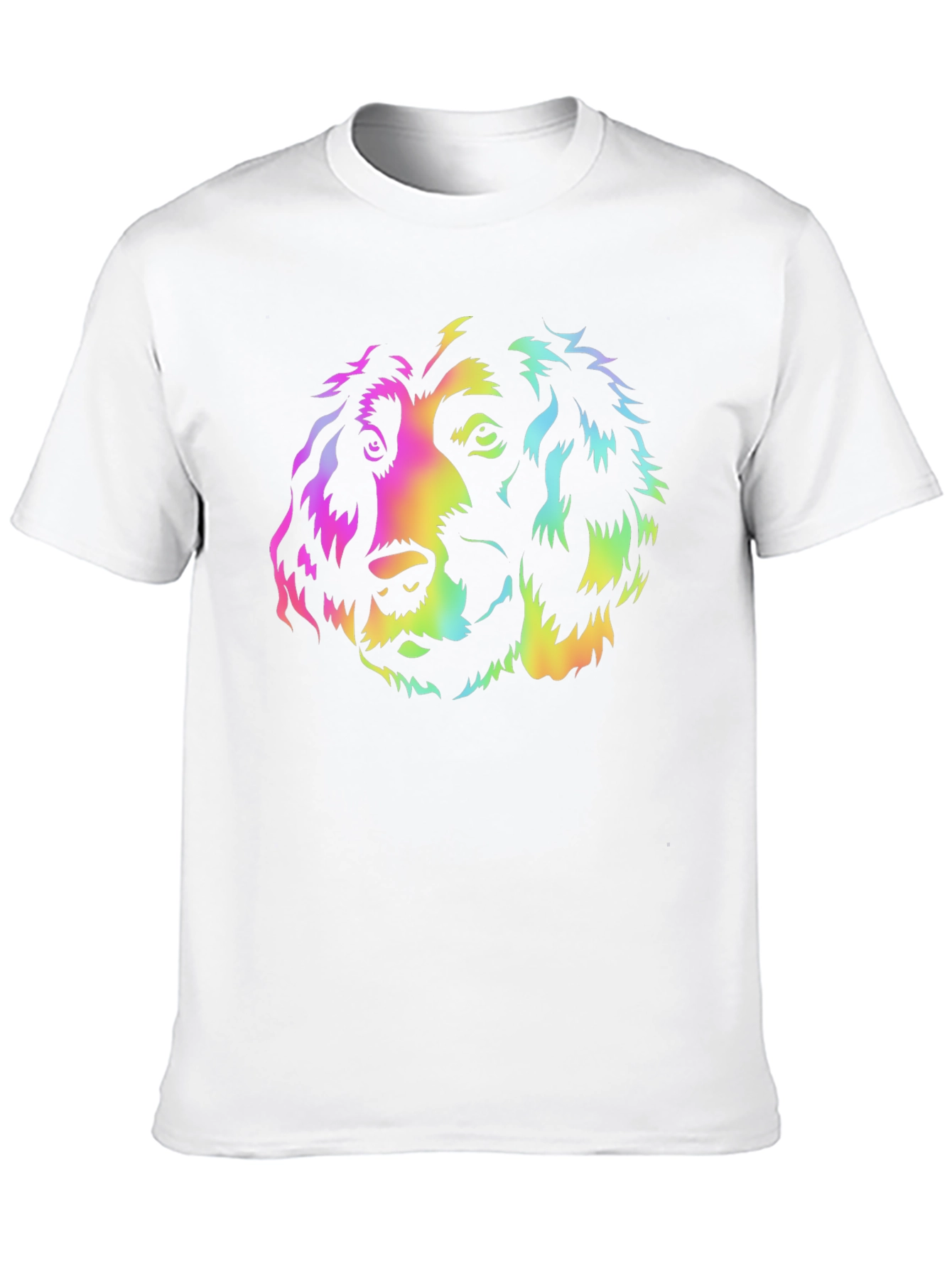 Black Rainbow Dog Graphic Black T-Shirt view 10