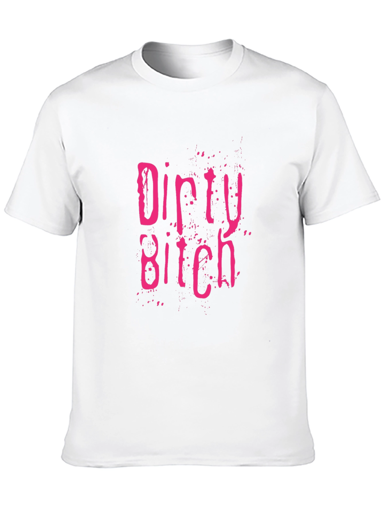 Black Dirty Bitch Graphic Print Crew Neck T-Shirt view 10