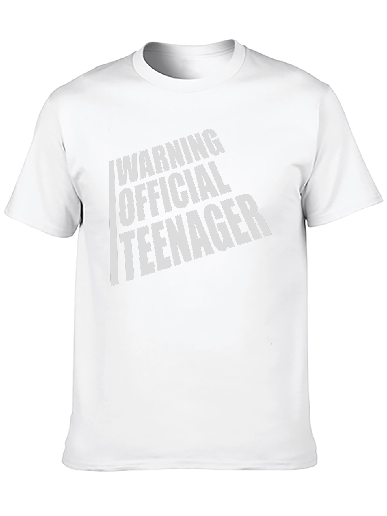 Black Warning Official Teenager T-Shirt - Black view 10