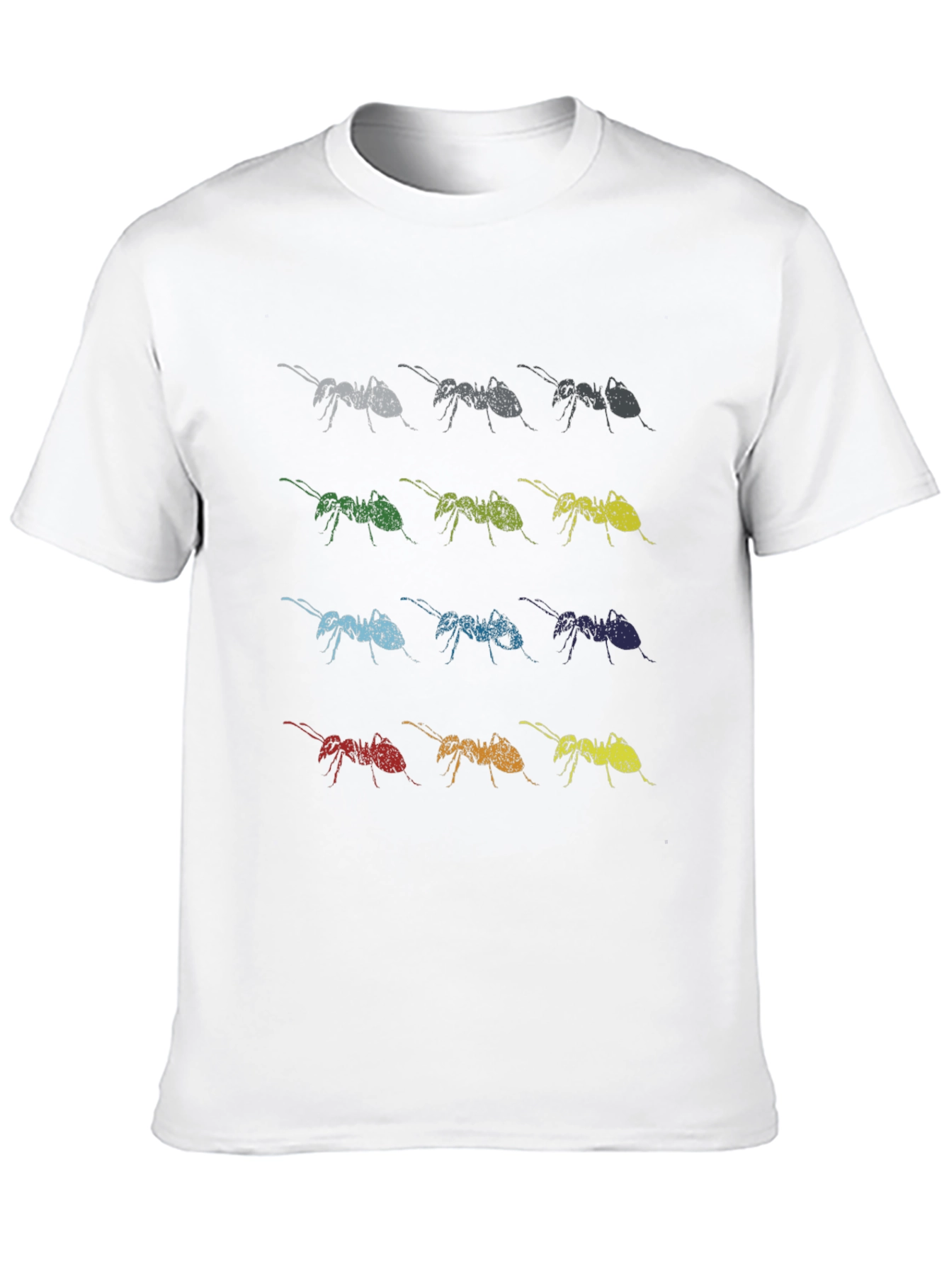 Black Ant Array Graphic Print Tee - Soft Cotton Blend view 10