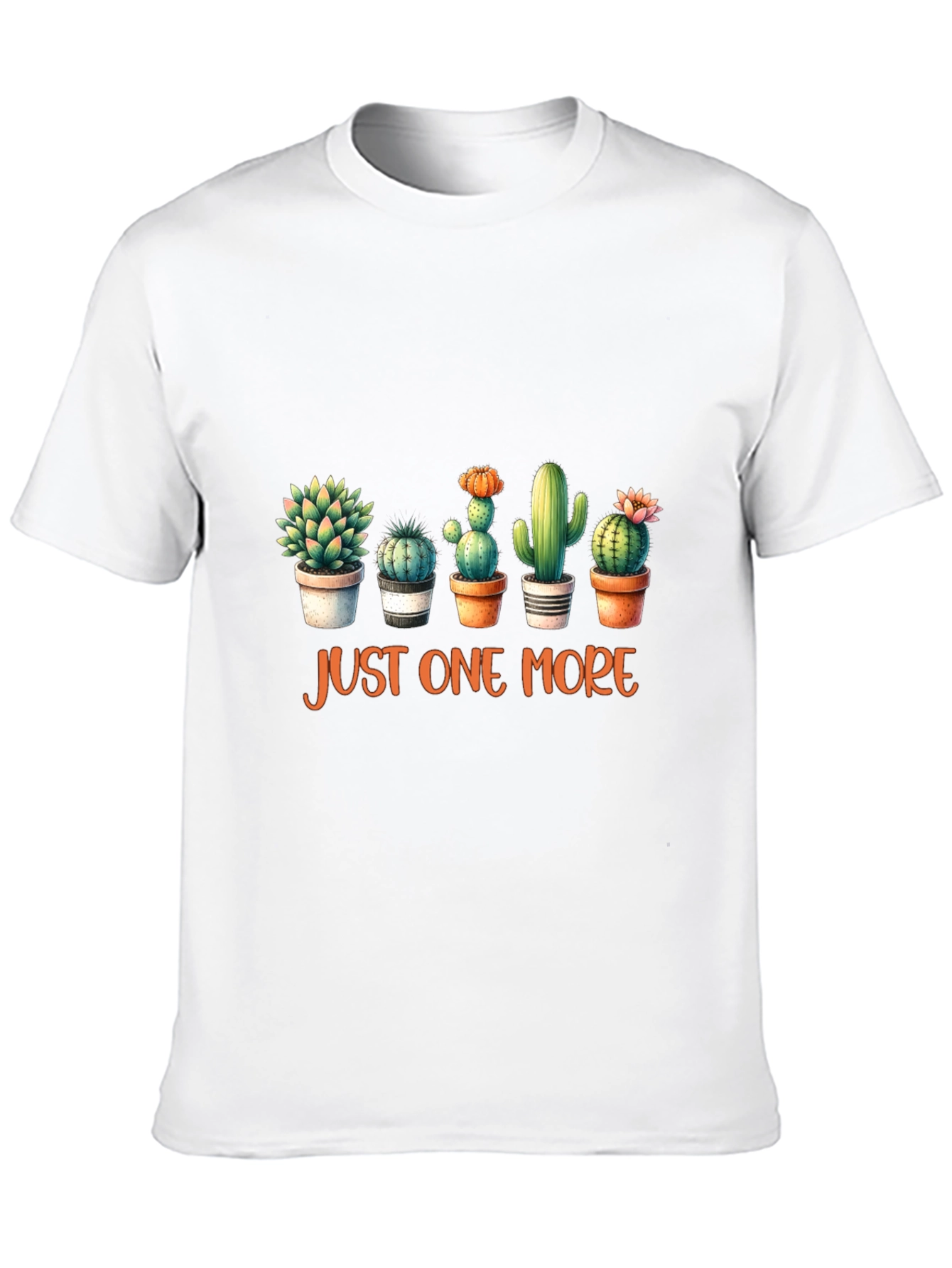 Black Cactus Lover Tee: Just One More Plant T-Shirt view 10
