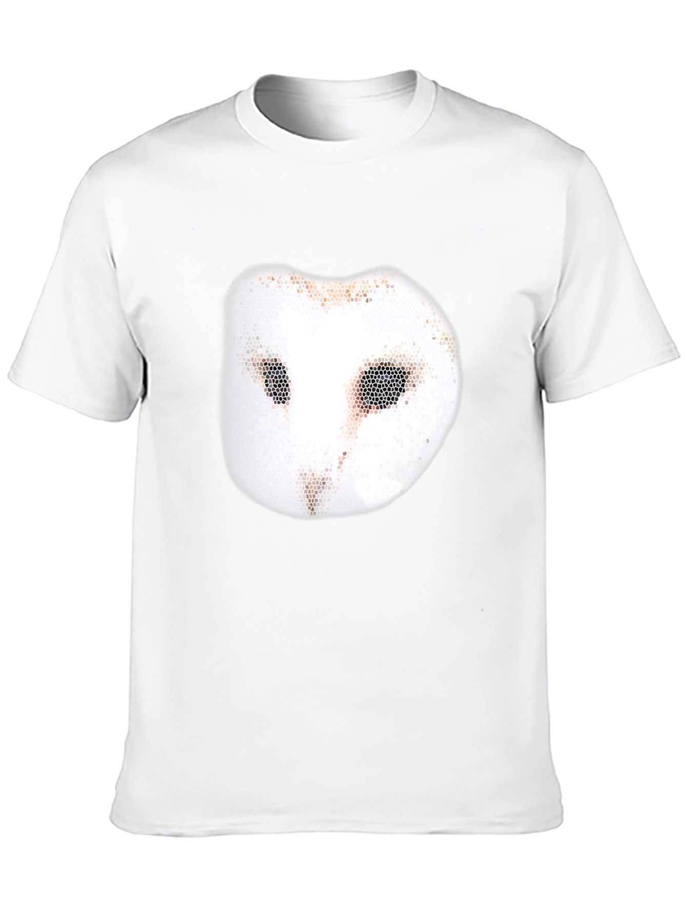 Black Unique Owl Mask Graphic Tee - Casual Black T-Shirt view 10