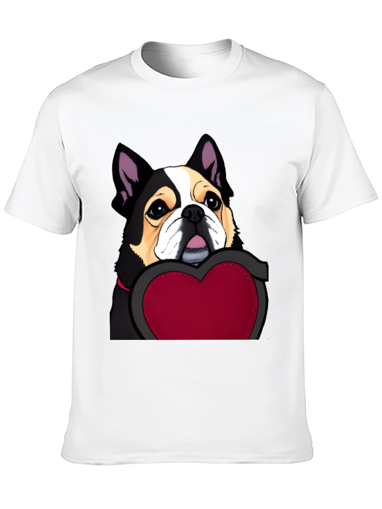 Black Dog with Heart Graphic Tee view 10