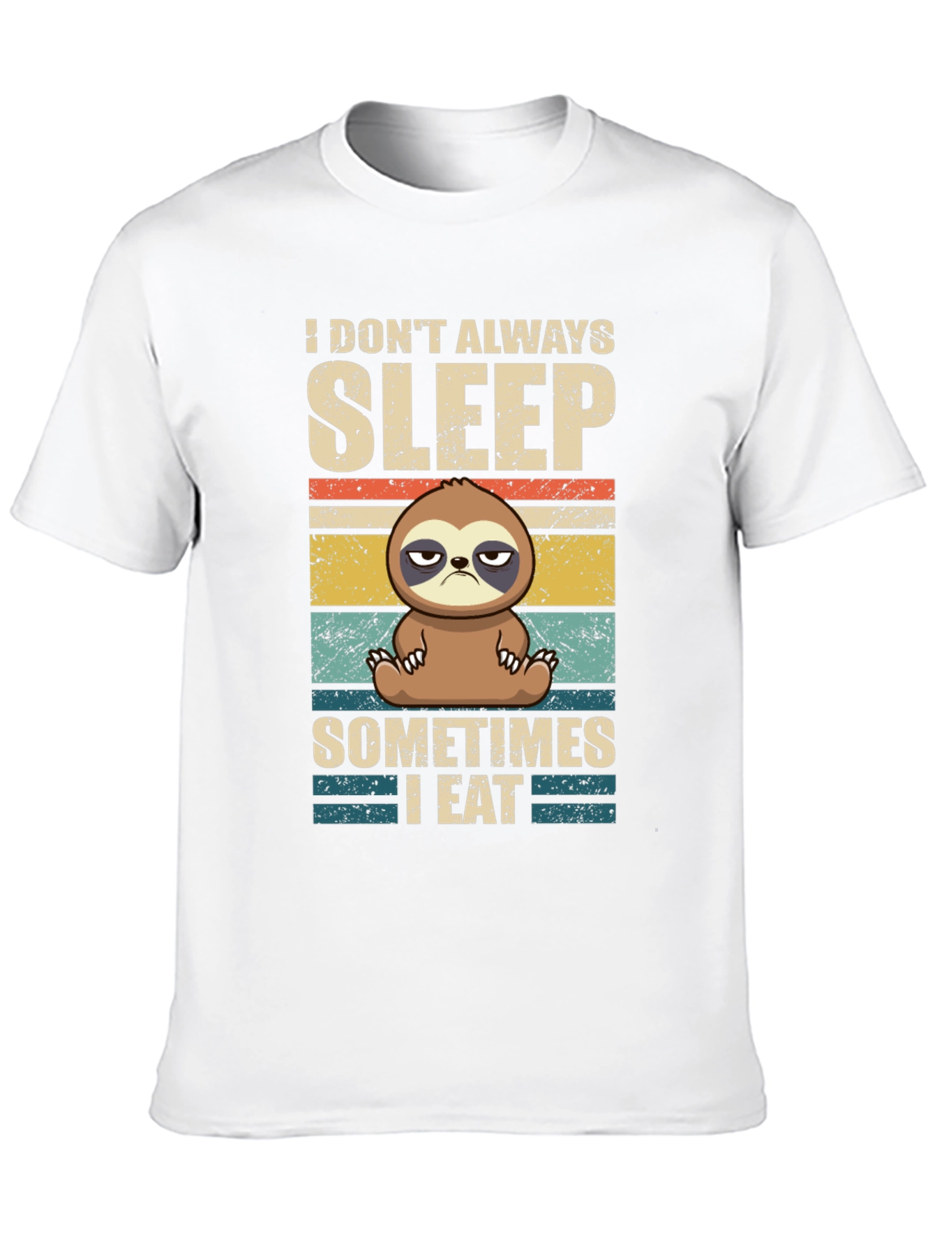 Black Funny Sloth T-Shirt - I Don't Always Sleep view 10