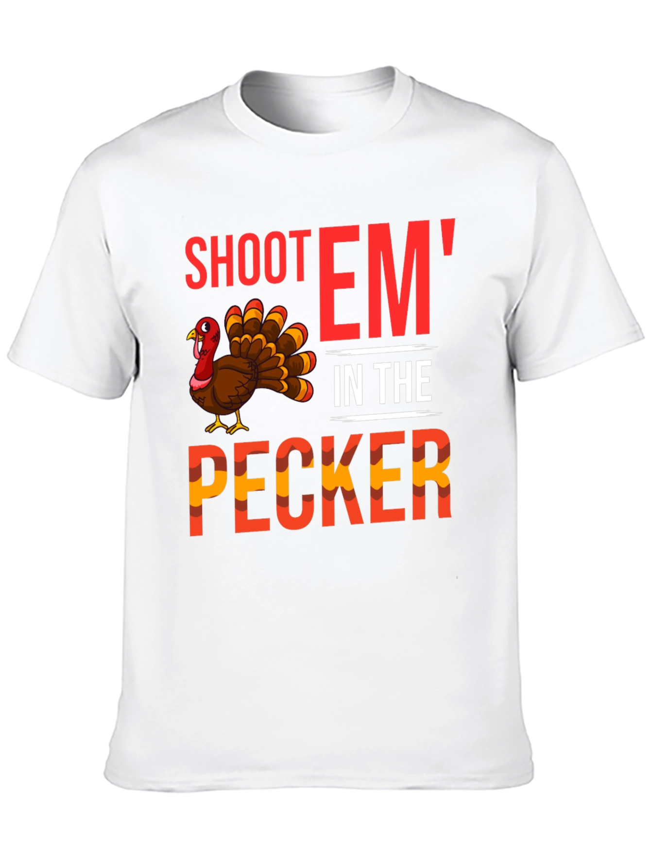 Black Shoot 'Em In The Pecker Turkey Graphic Tee view 10