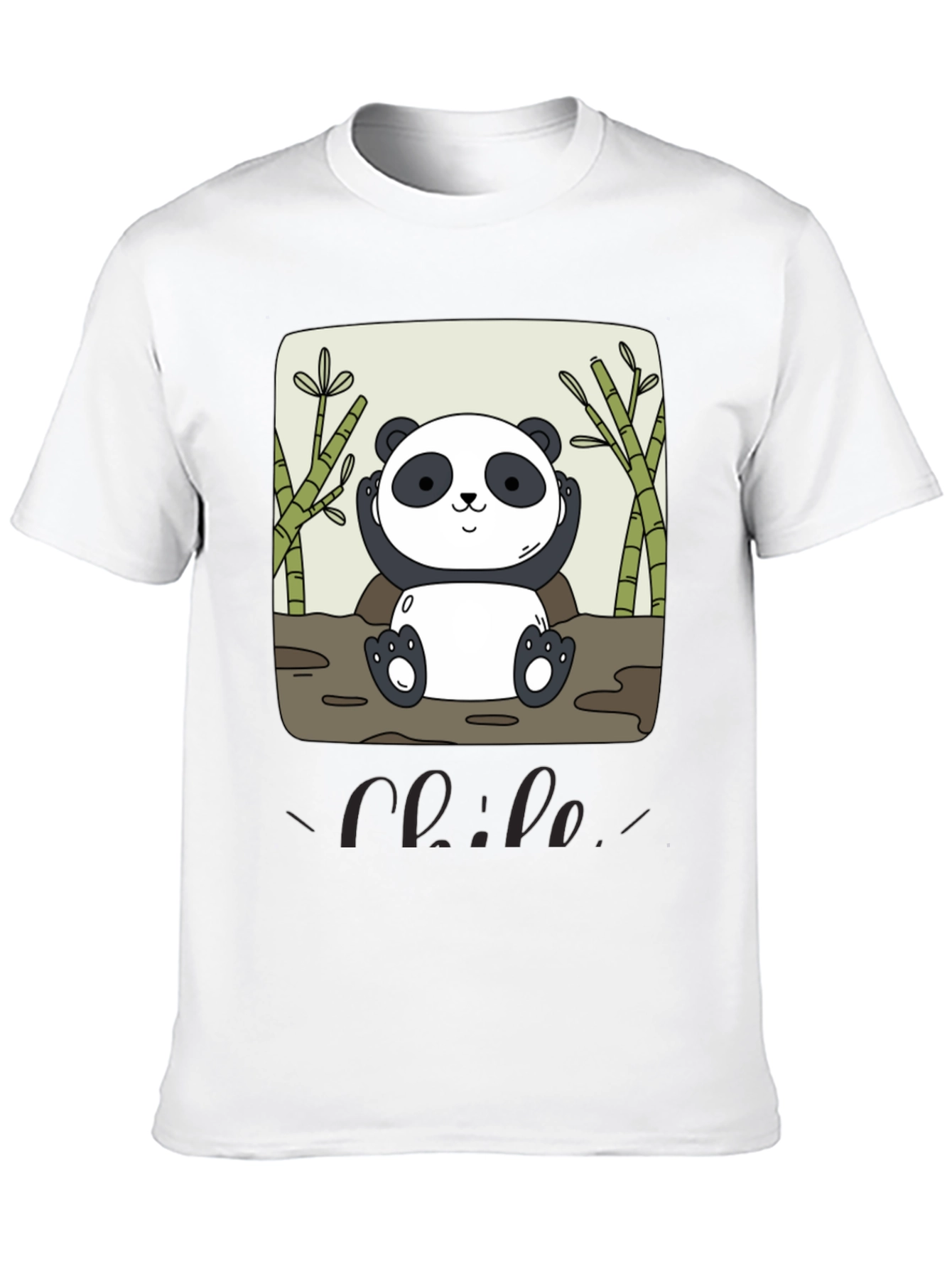 Black Panda Graphic Print T-Shirt - Casual Style view 10