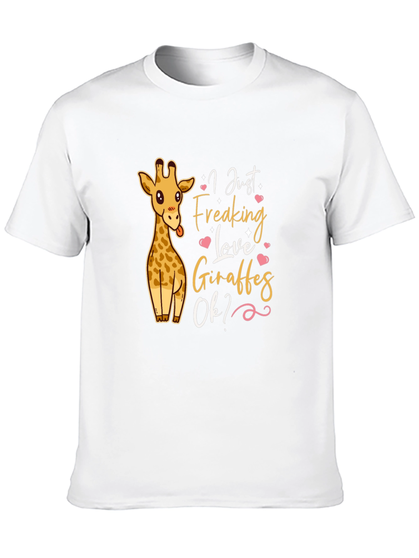 Black I Just Freaking Love Giraffes T-Shirt view 10