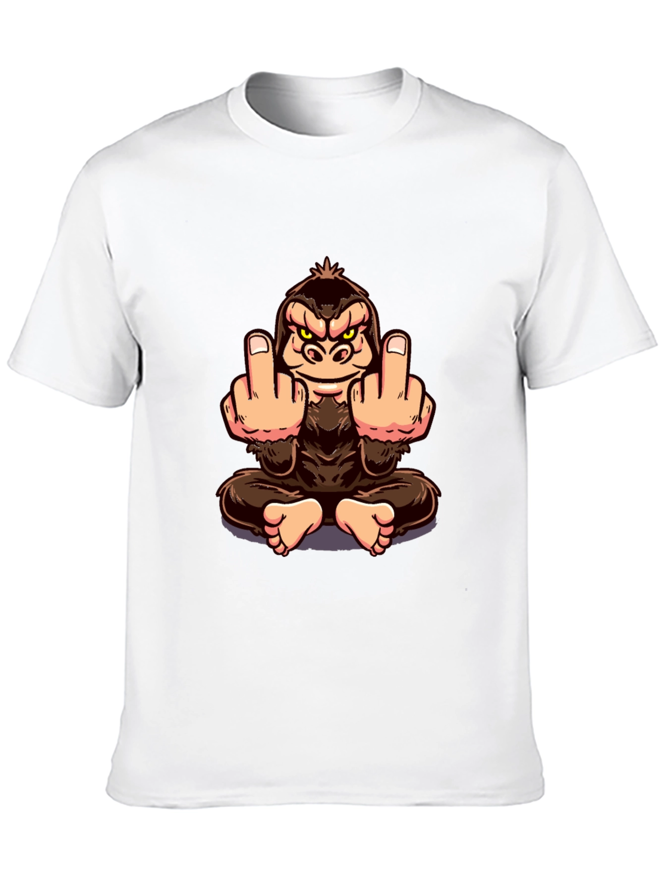 Black Rude Monkey Graphic Tee - Black Crew Neck T-Shirt view 10
