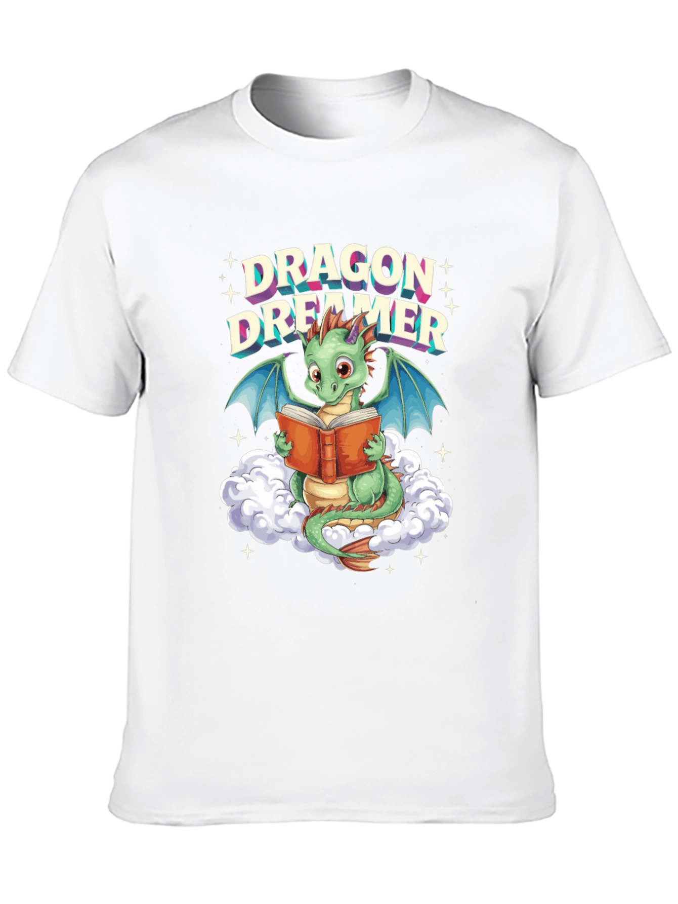 Black Dragon Dreamer T-Shirt - Book Lover Fantasy Tee view 10