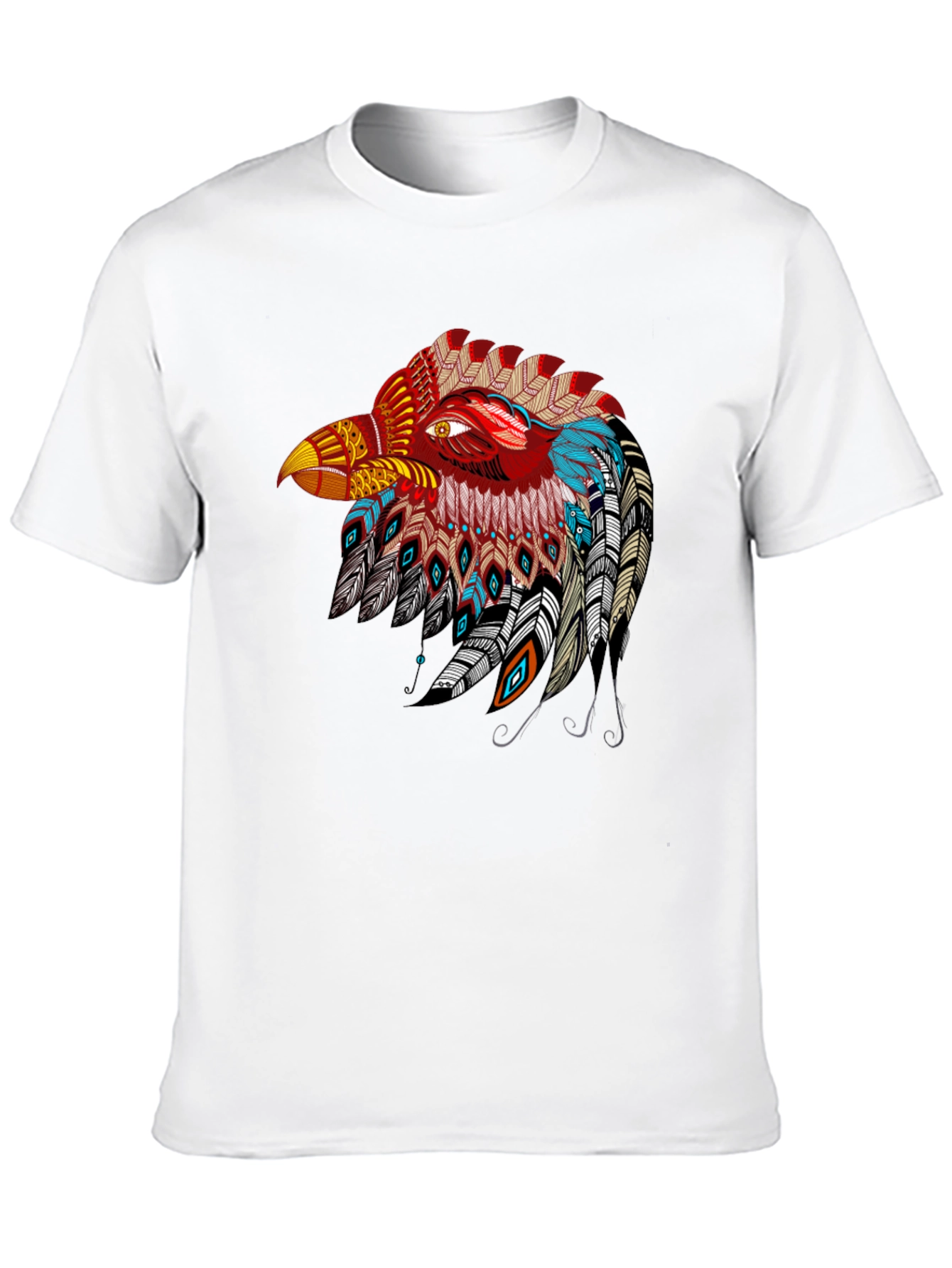 Black Tribal Eagle Graphic Black T-Shirt view 10