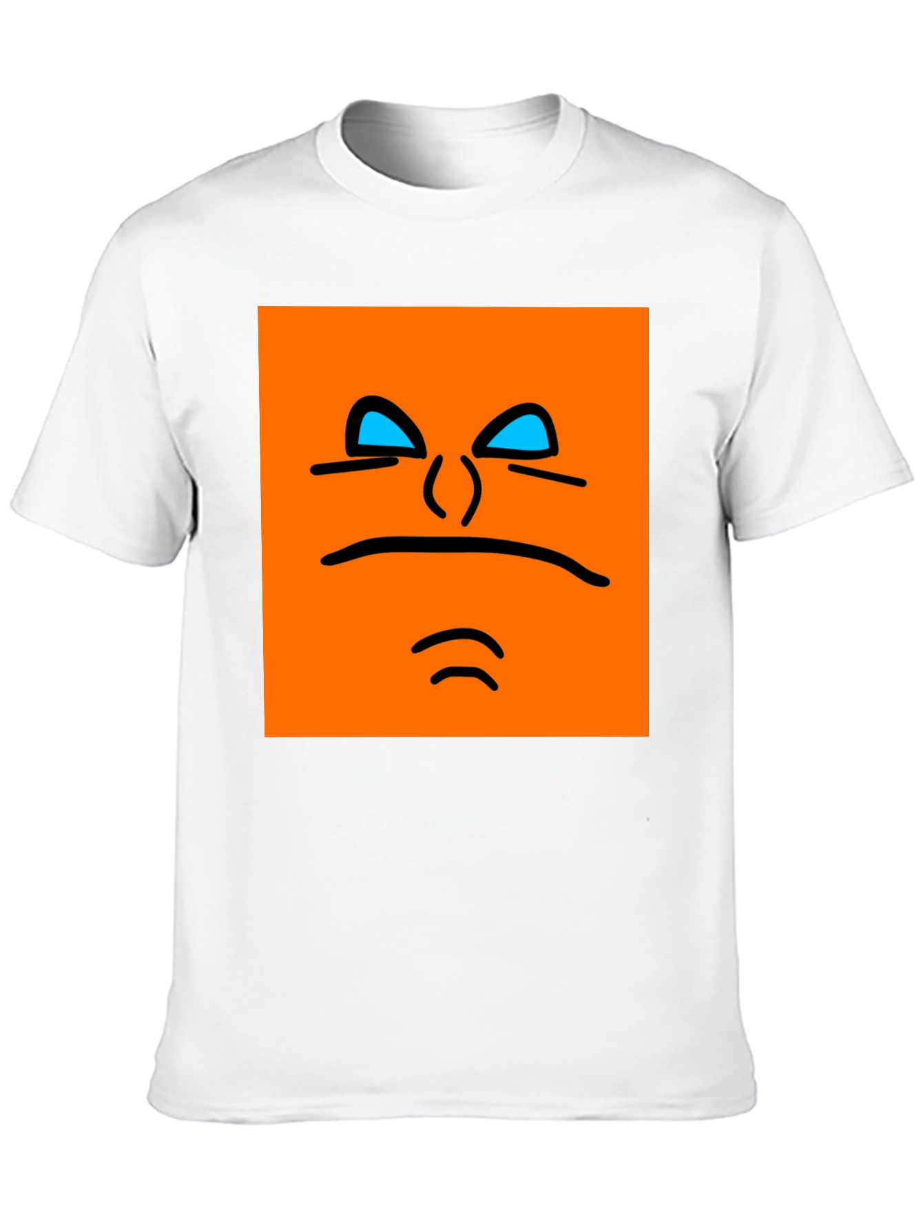 Black Orange Face Graphic Tee - Black view 10