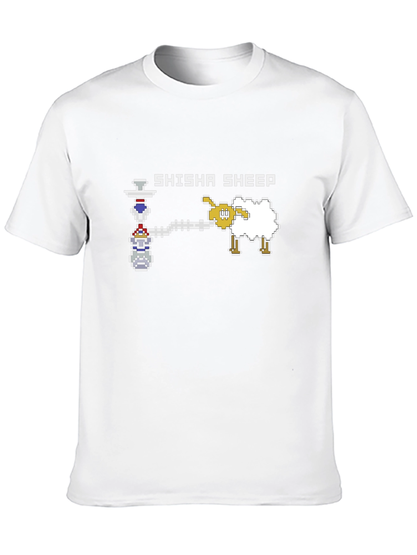 Black Shisha Sheep Graphic Black T-Shirt view 10