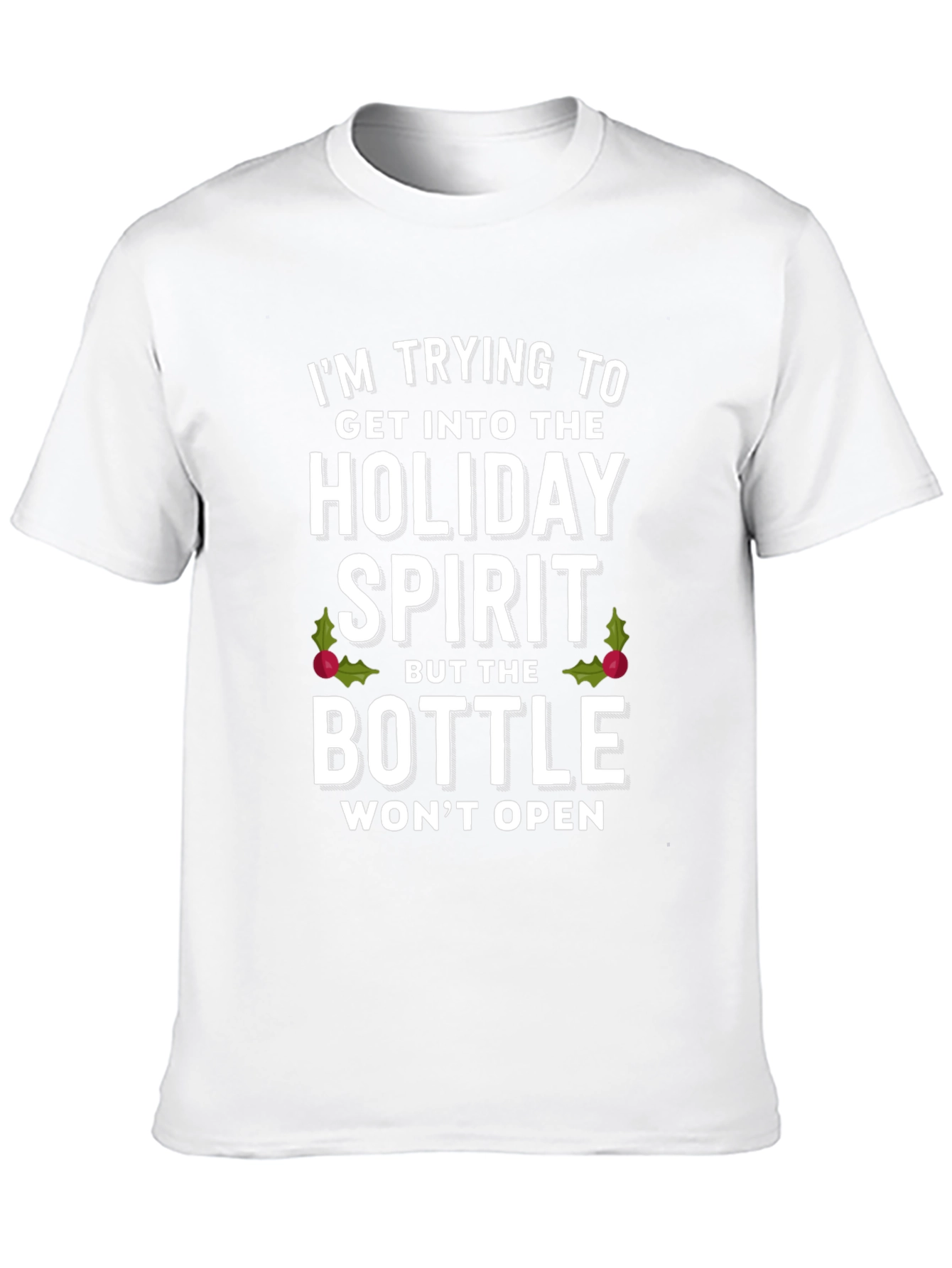 Black Holiday Spirit T-Shirt: Funny Christmas Graphic Tee view 10