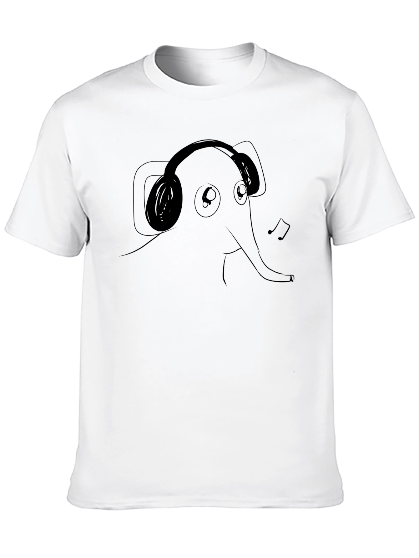 Black Elephant DJ T-Shirt - Soft Cotton Blend, Fun Graphic Tee view 10
