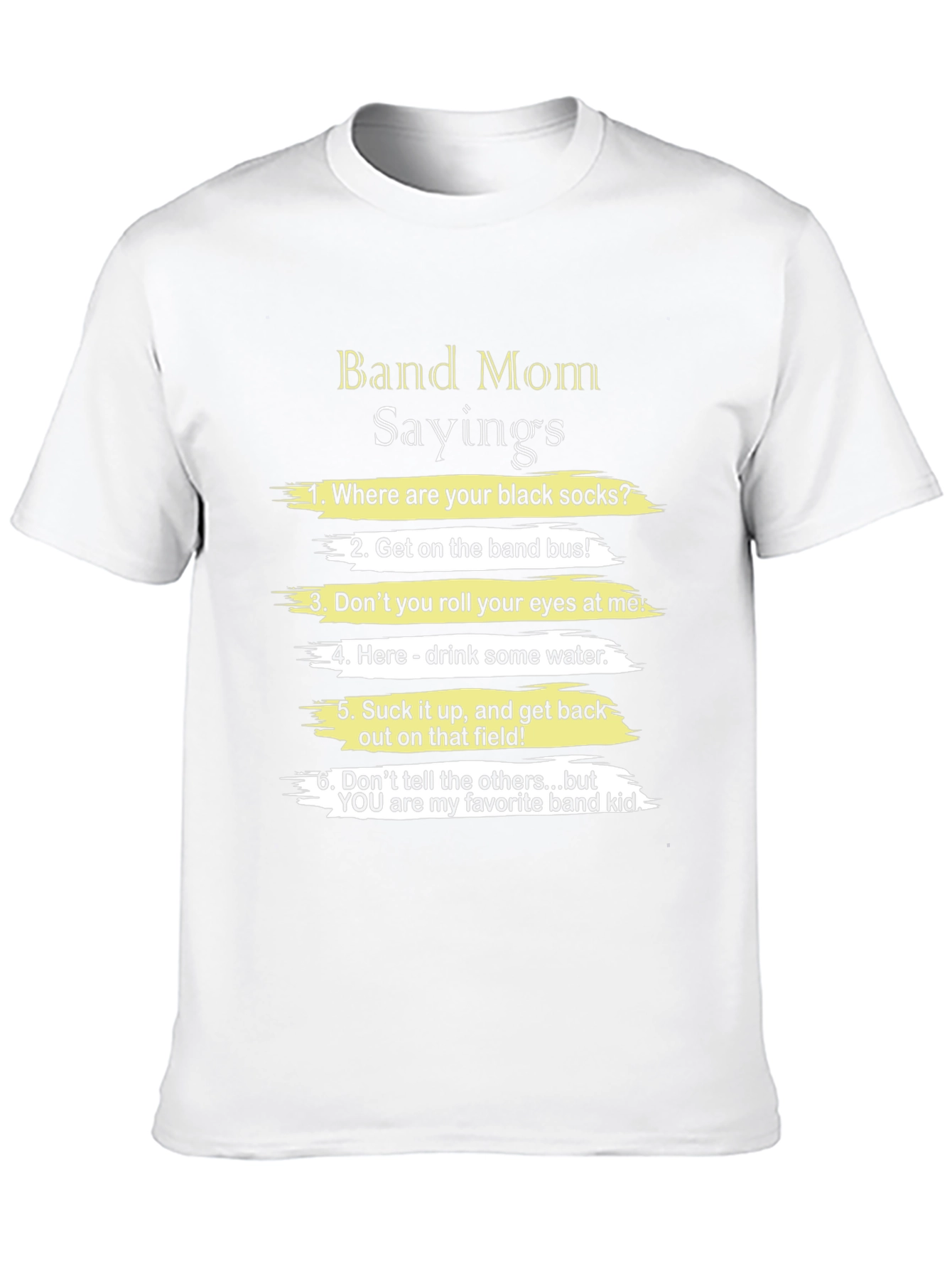 Black Band Mom Sayings T-Shirt - Funny Band Parent Apparel view 10