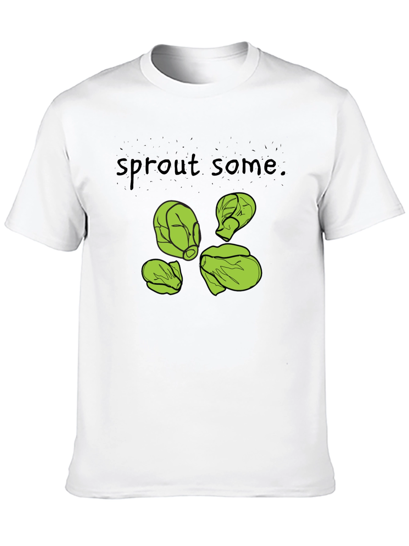 Black Sprout Some T-Shirt -  Black, Cotton, Humorous Design view 10