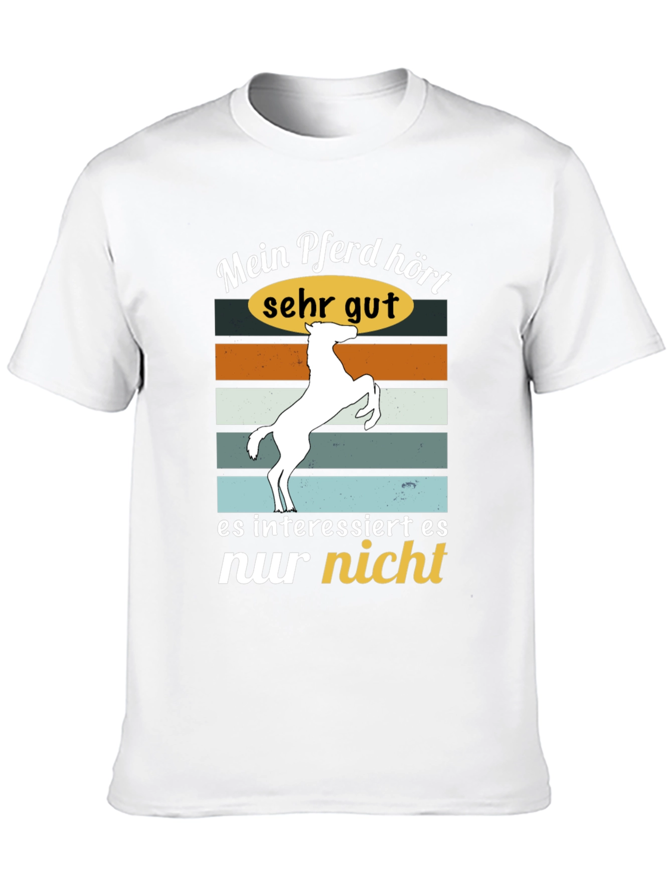 Black Funny Horse T-Shirt - Mein Pferd hört sehr gut view 10