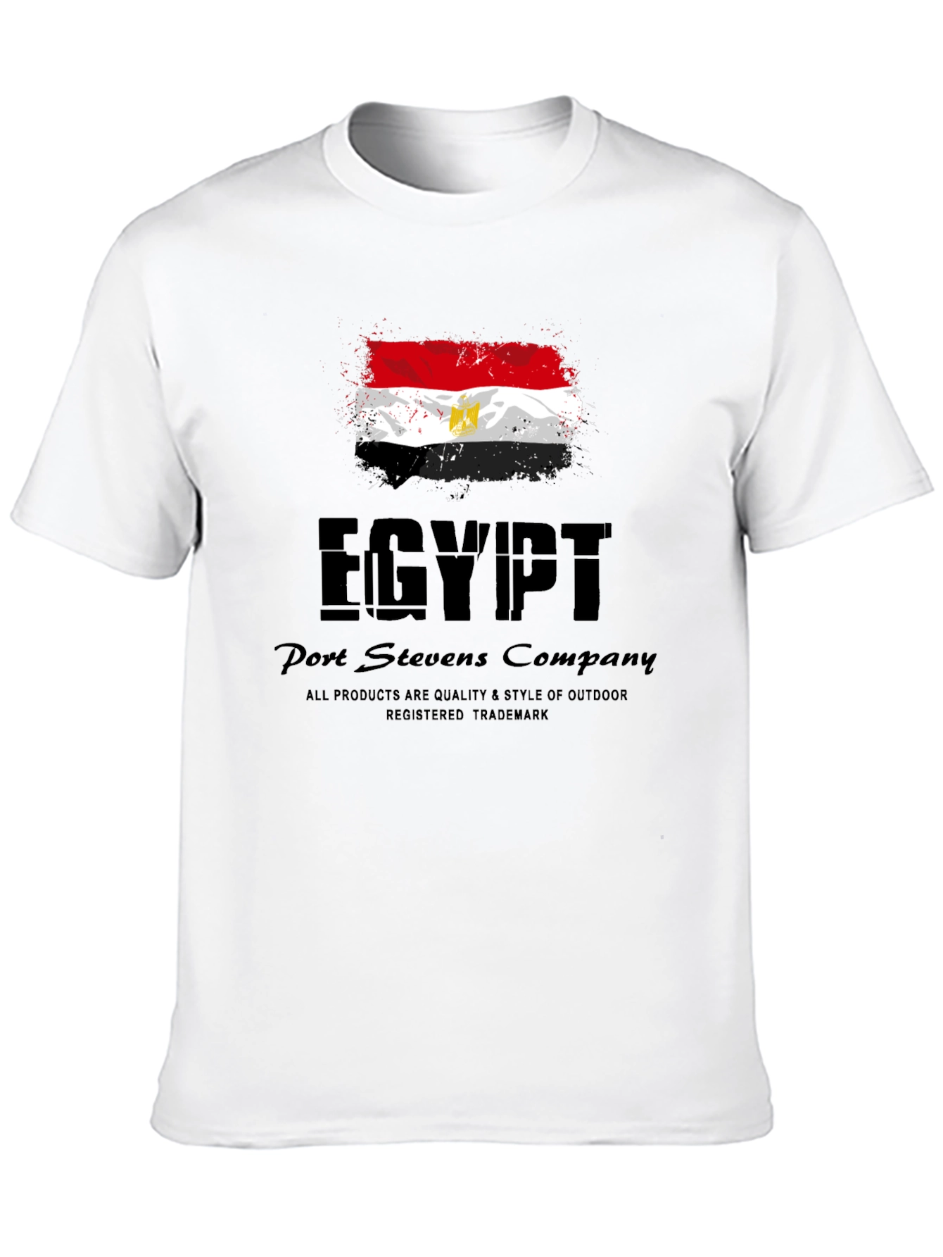 Black Egypt Flag Graphic Black T-Shirt view 10
