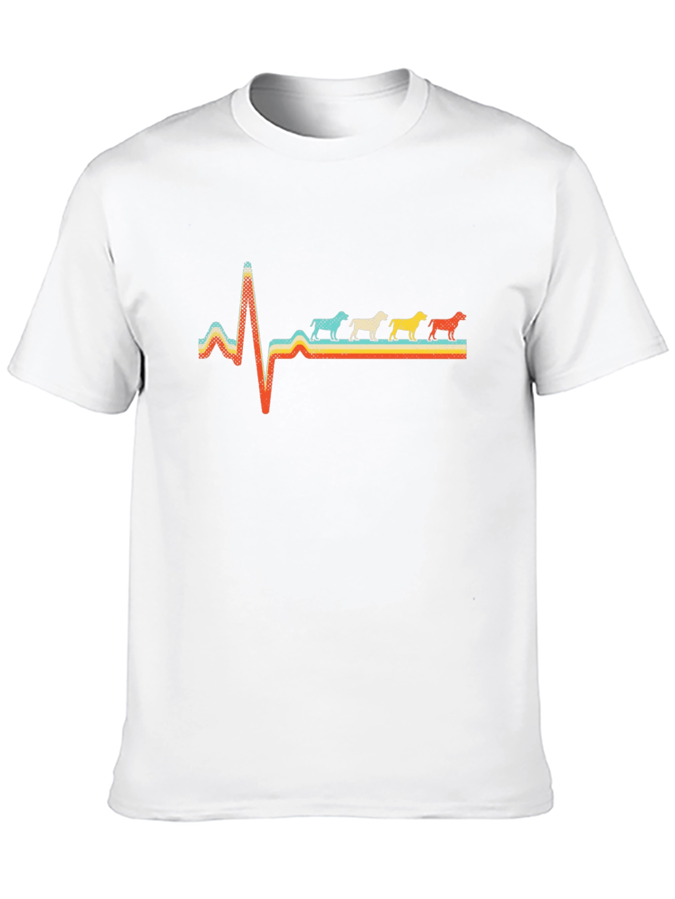 Black Retro Dog Breed Heartbeat Graphic Tee view 10