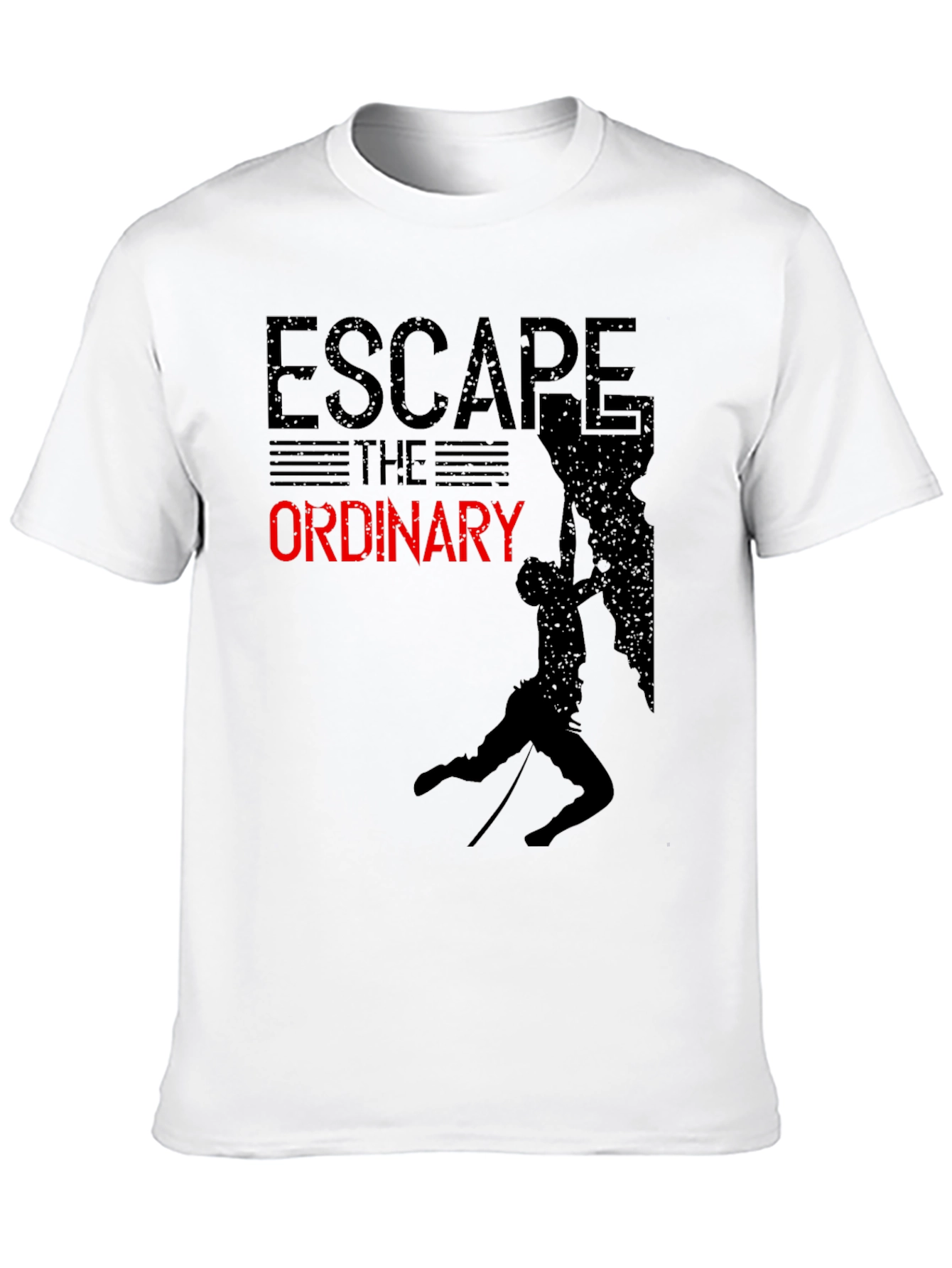 Black Escape the Ordinary Graphic Tee - Climbing Adventure view 10