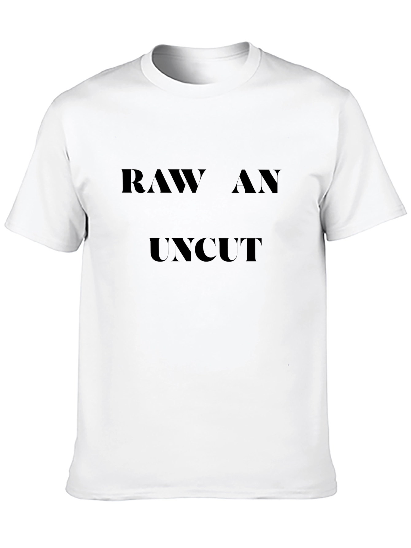 Black Raw and Uncut Black Graphic T-Shirt view 10