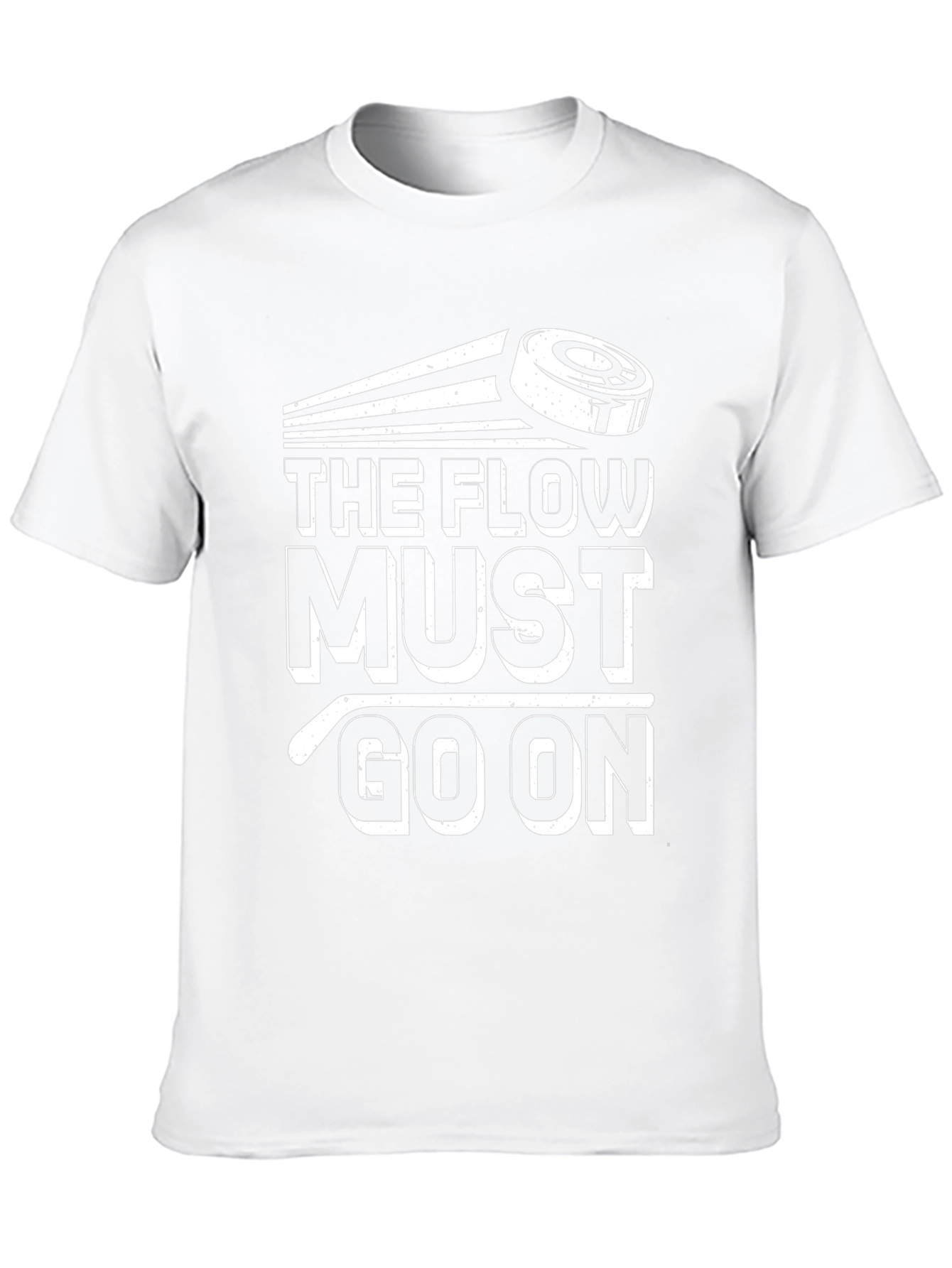 Black The Flow Must Go On Hockey T-Shirt view 10