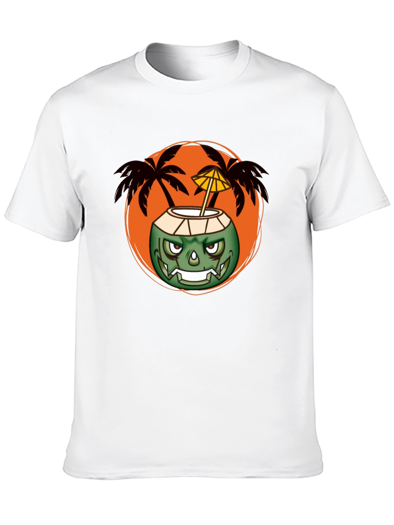 Black Zombie Coconut Cocktail Graphic Tee - Black view 10