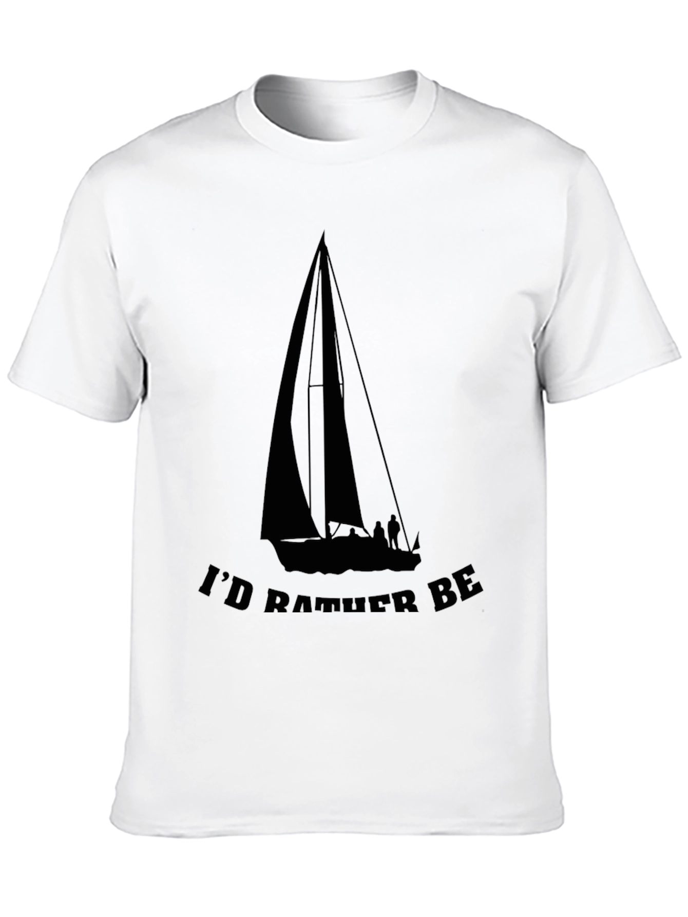 Black Sailboat T-Shirt - I'd Rather Be Sailing view 10
