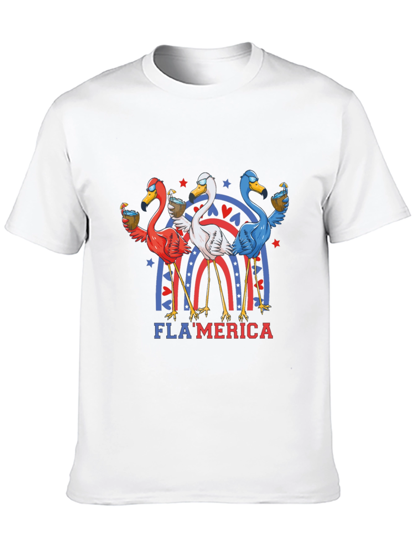 Black Fla'merica Patriotic Flamingo T-Shirt view 10