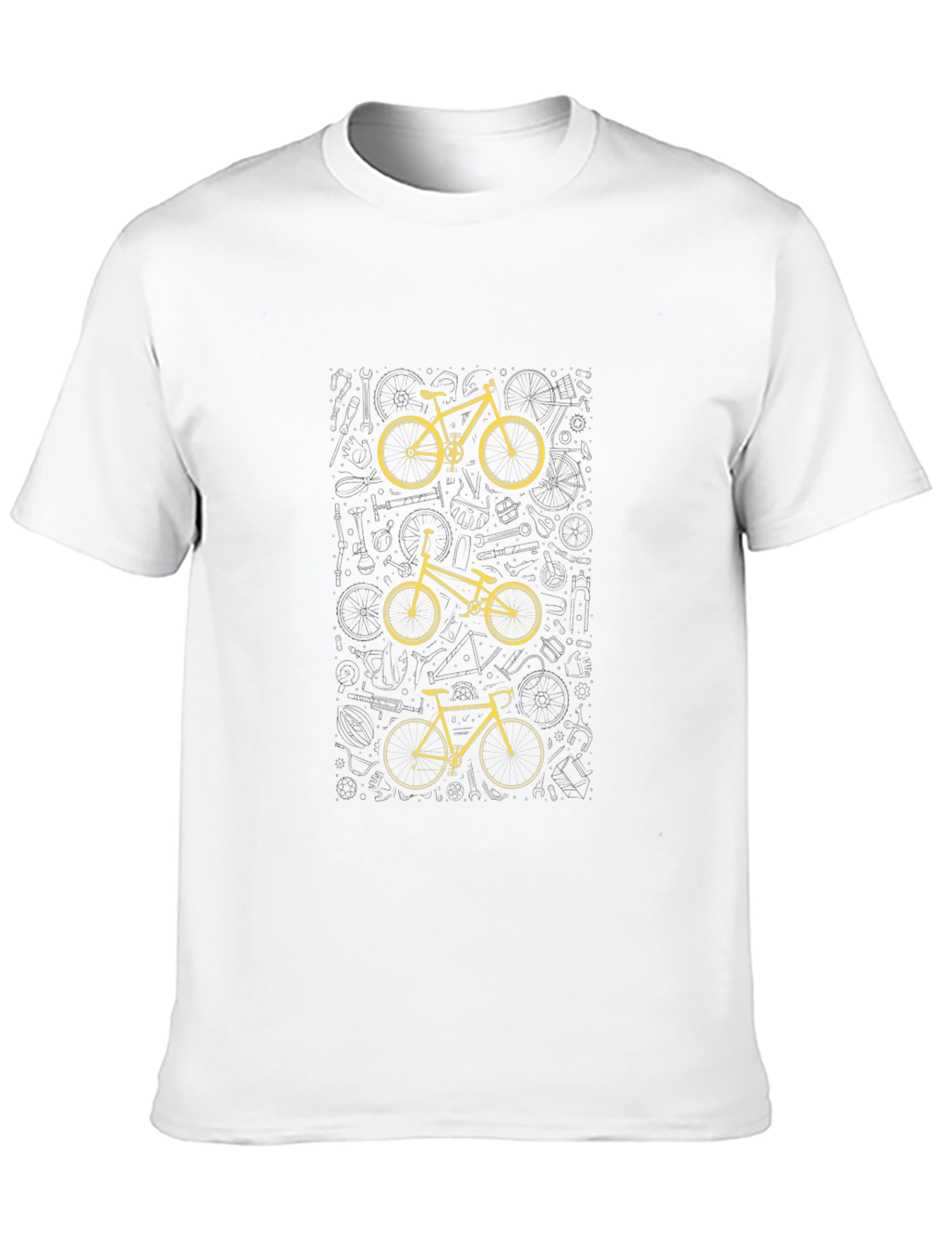 Black Stylish Bike Graphic Tee - Black Cotton Blend view 10