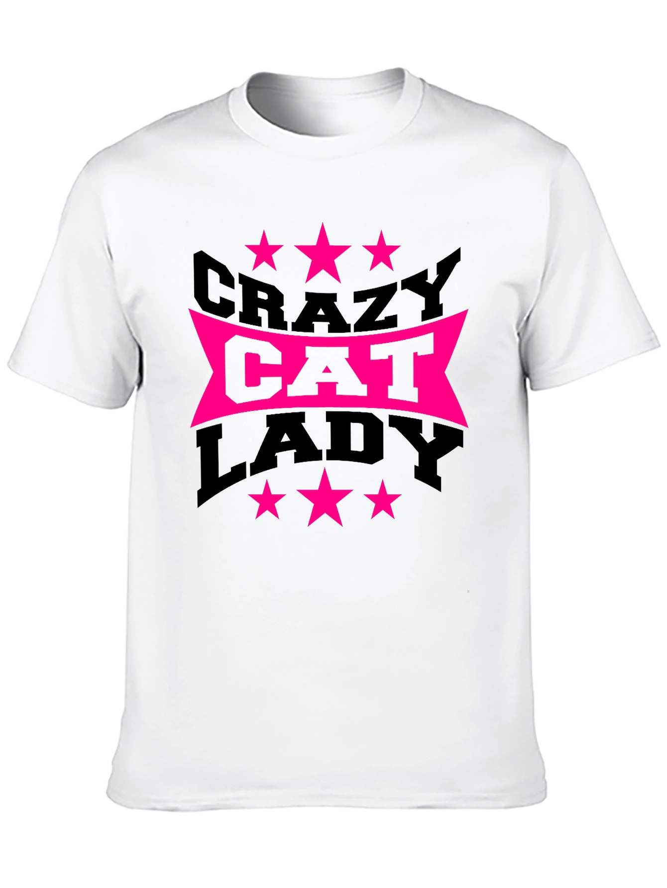 Black Crazy Cat Lady T-Shirt - Novelty Graphic Tee view 10