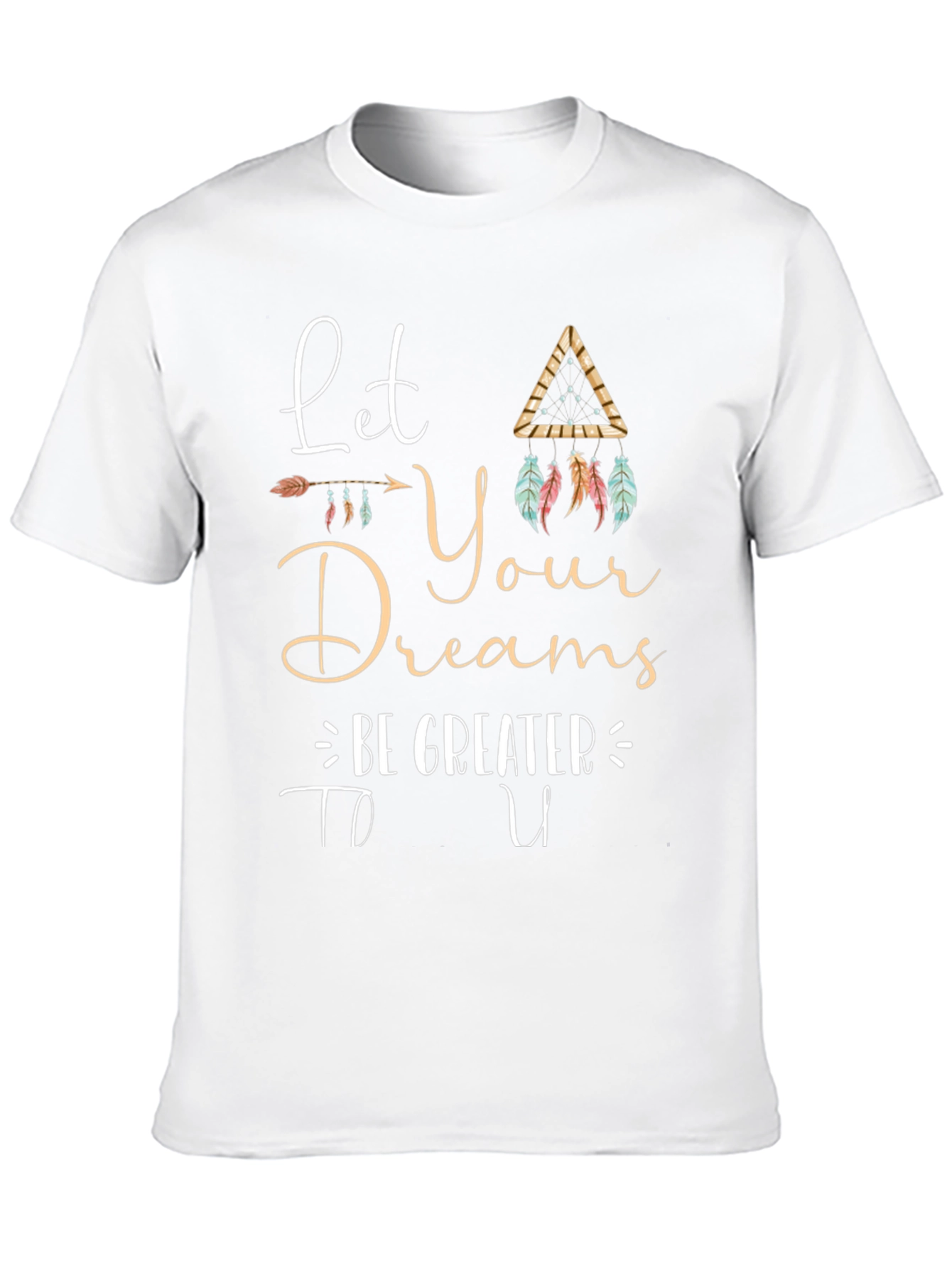 Black Inspirational Graphic Tee - Let Your Dreams Be Greater view 10