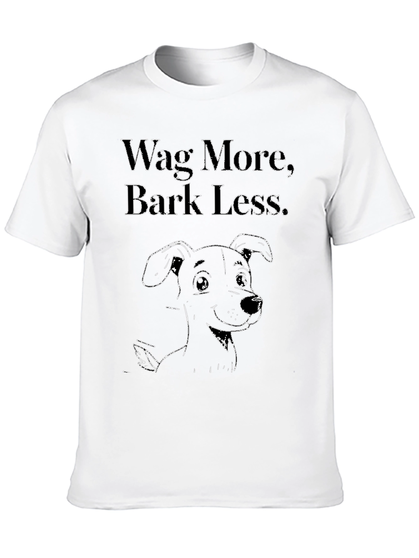 Black Wag More, Bark Less Dog Graphic Tee view 10