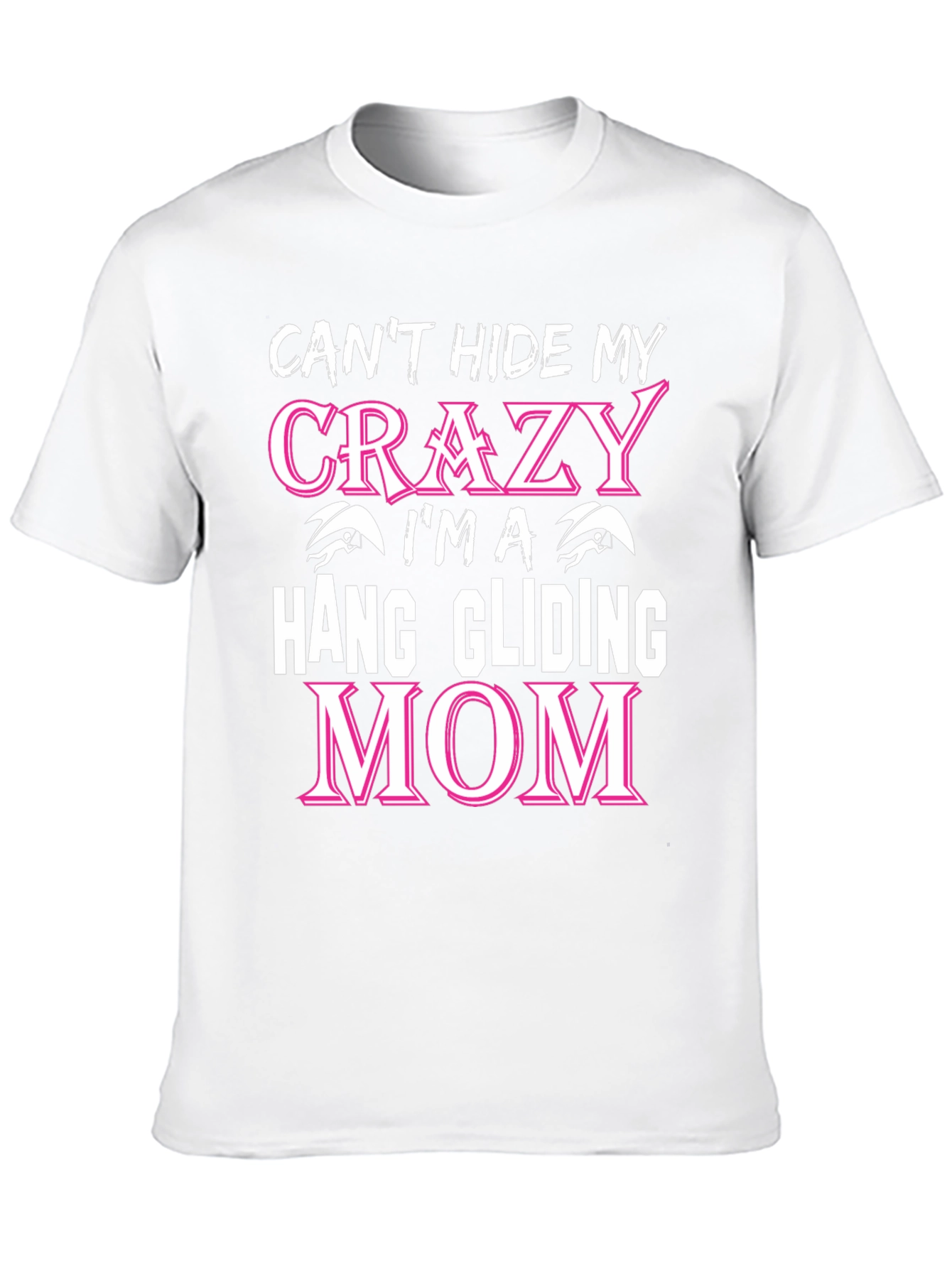 Black Crazy Hang Gliding Mom T-Shirt - Novelty Graphic Tee view 10