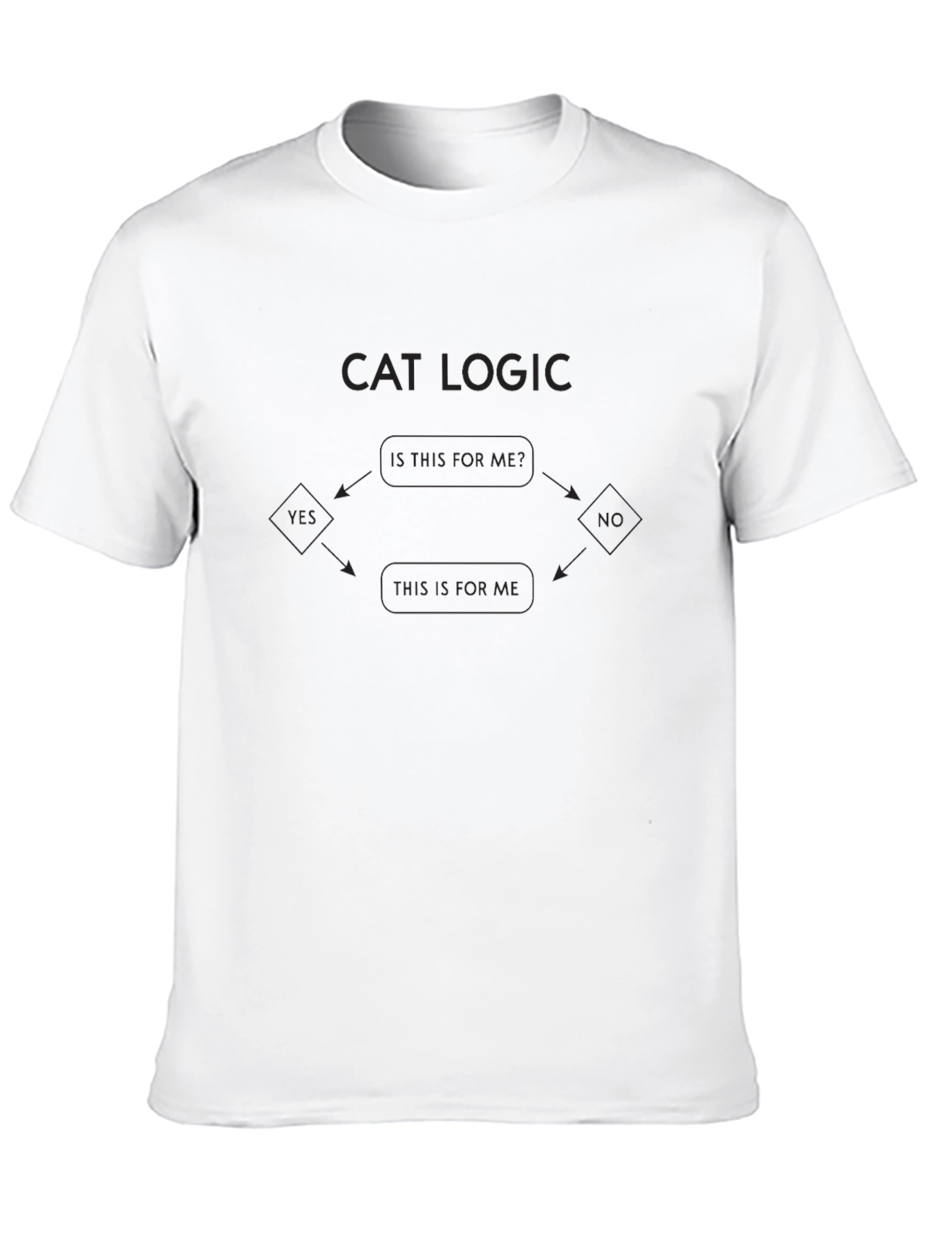 Black Cat Logic Black T-Shirt, Funny Pet Lover Tee view 10