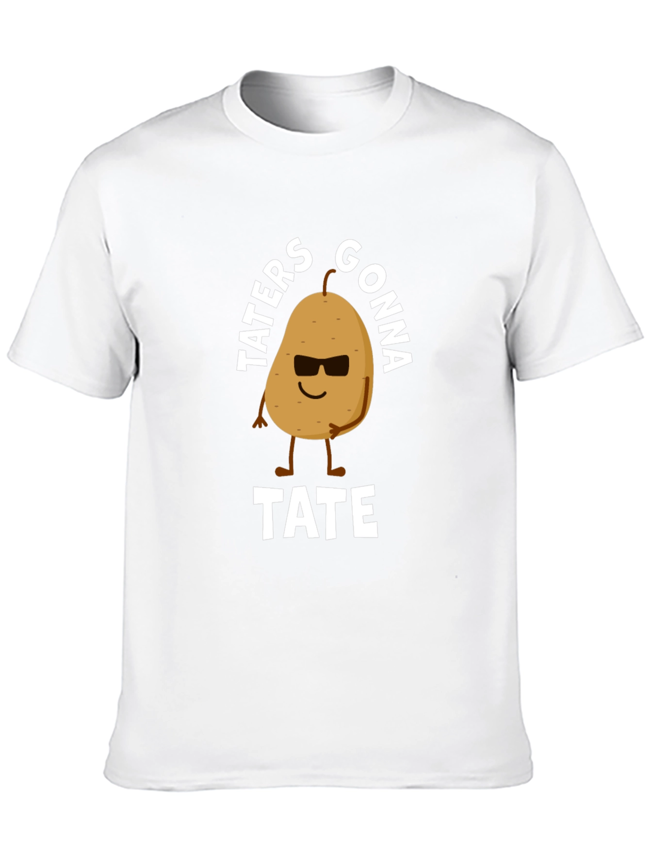 Black Taters Gonna Tate Funny Potato Graphic T-Shirt view 10